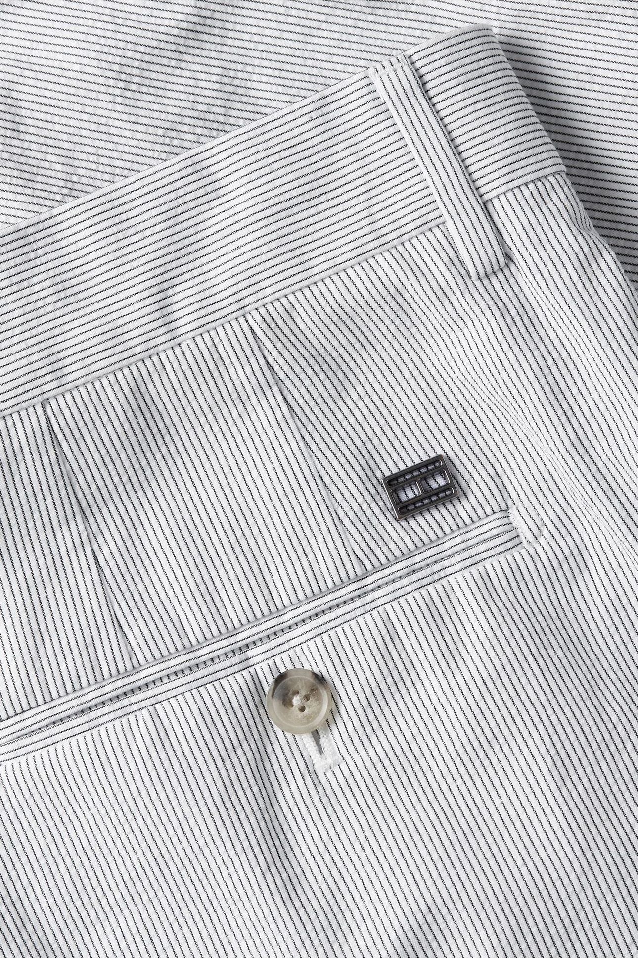 DC SEERSUCKER SHORTS WHITE/BLACK STRIPE 7