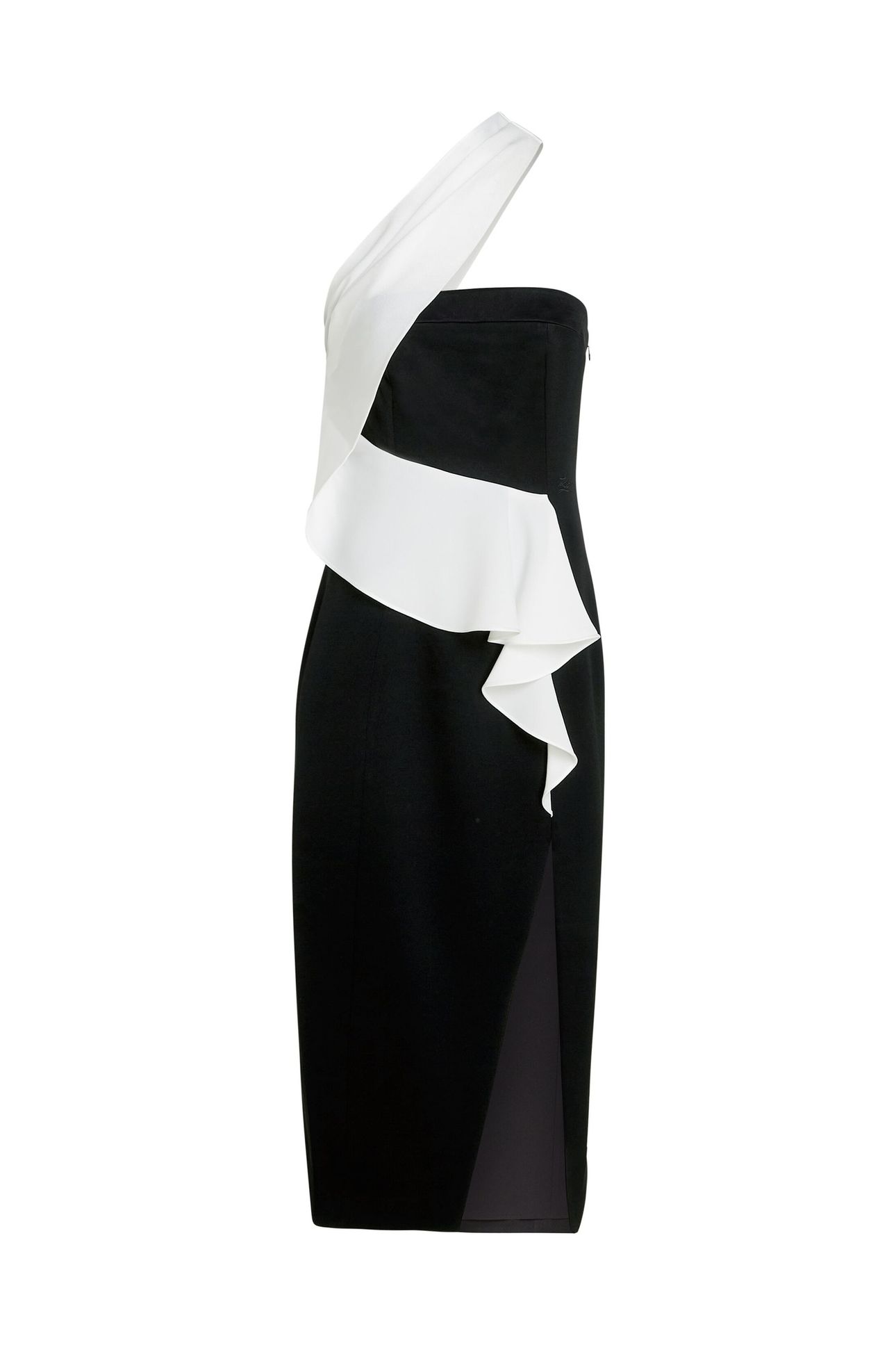 ASYMMETRICAL DRESS BLACK/WHITE 4