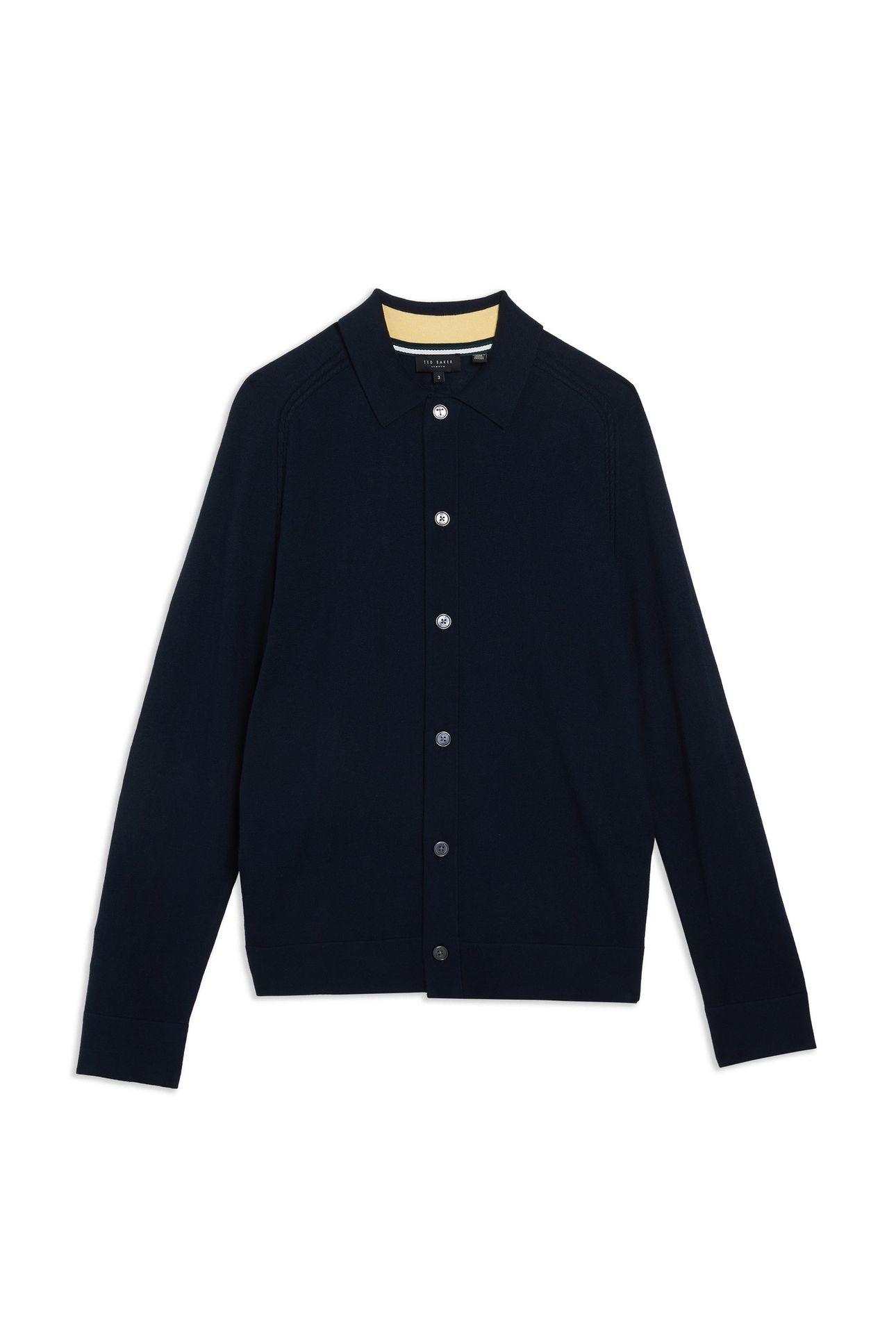 JEORG LS REGULAR BUTTON THROUGH SHIRT NAVY 3
