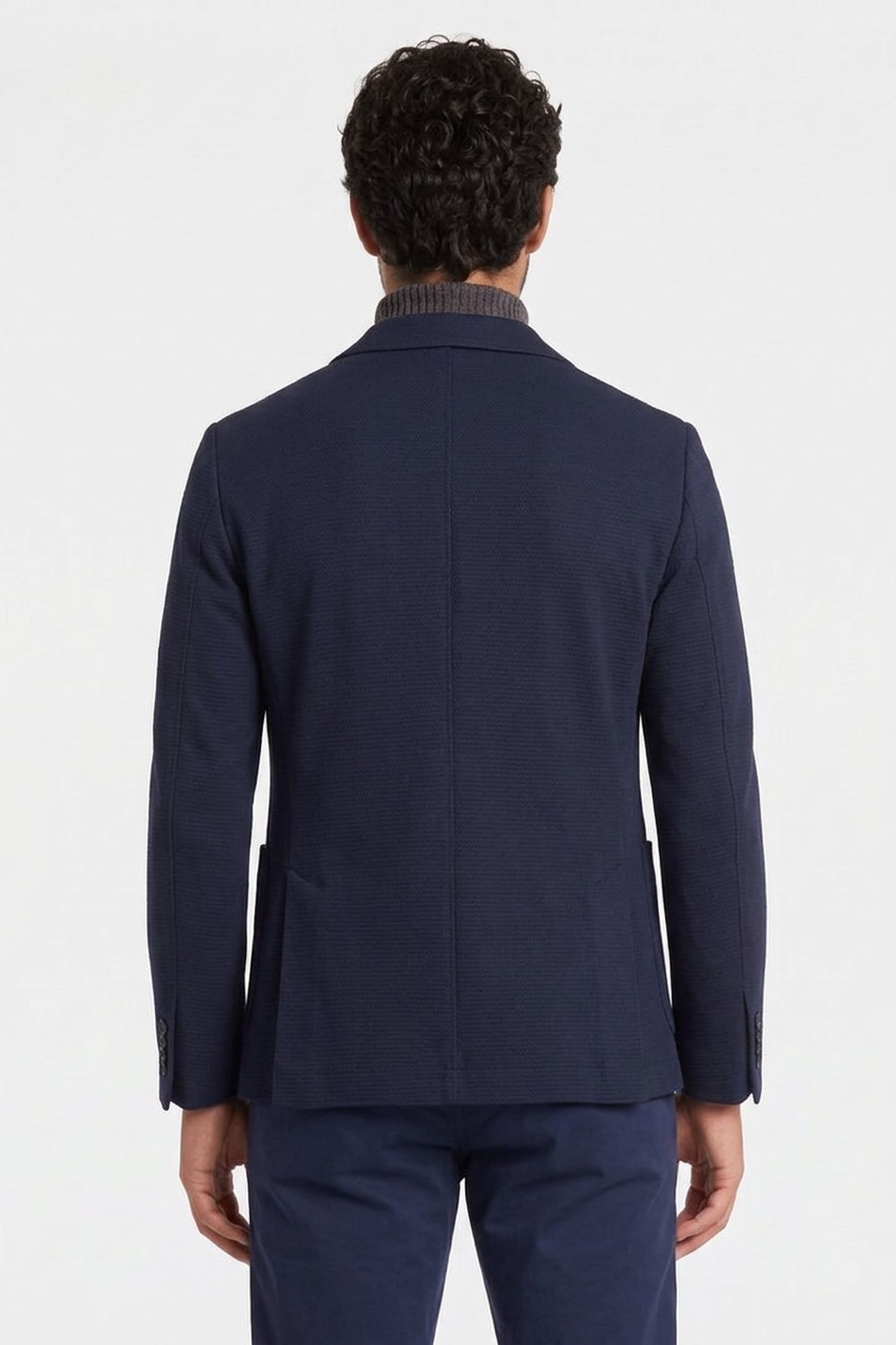 WAVE JERSEY FABRIC SUITING JACKET BLUE 2