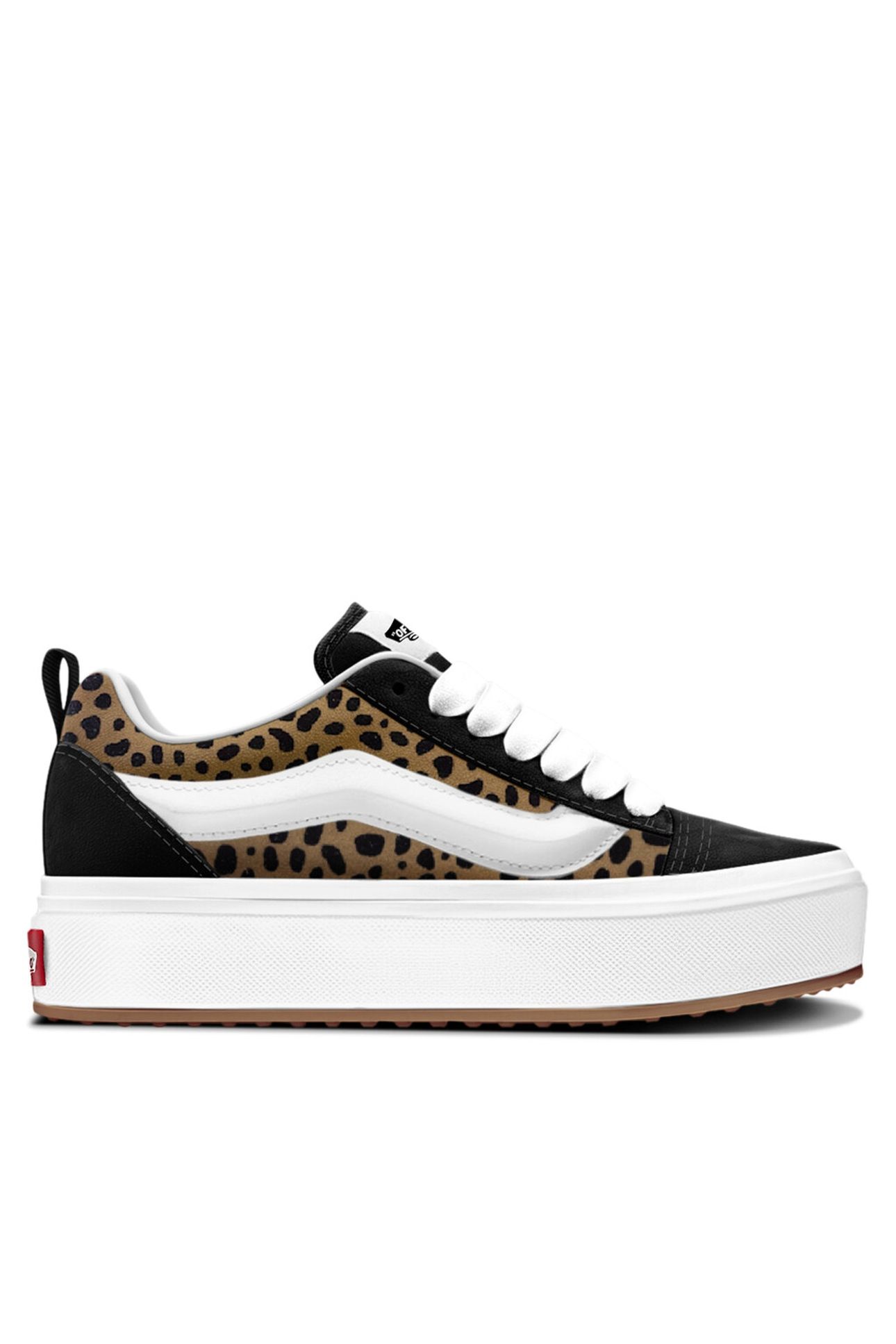 UNISEX KNU SKOOL PLATFORM LIGHT SPOTTED OLIVE BROWN/BLACK 1
