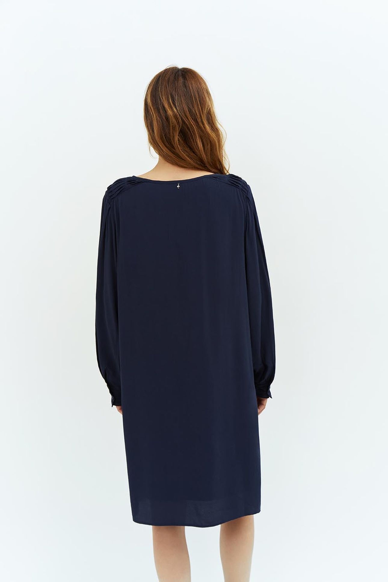 ROKHA _ STRAIGHT NAVY DRESS 2
