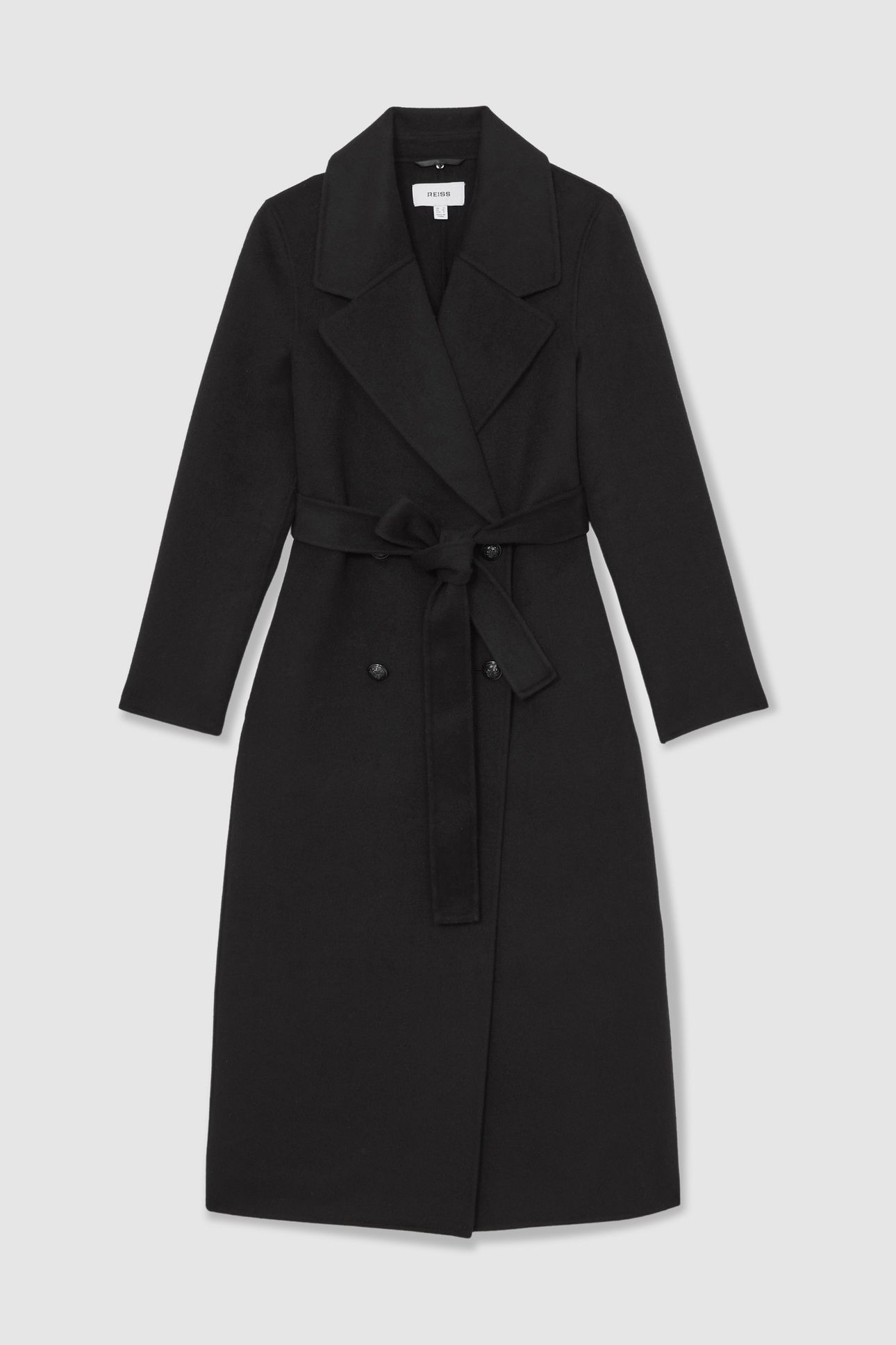 FAUX FUR COLLAR COAT BLACK 5