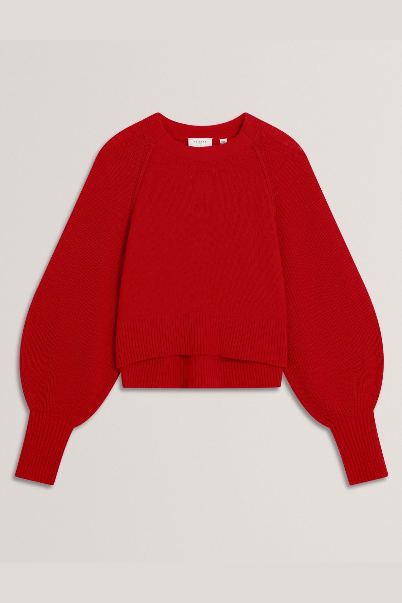 CREW NECK KNITTED JUMPER RED 3