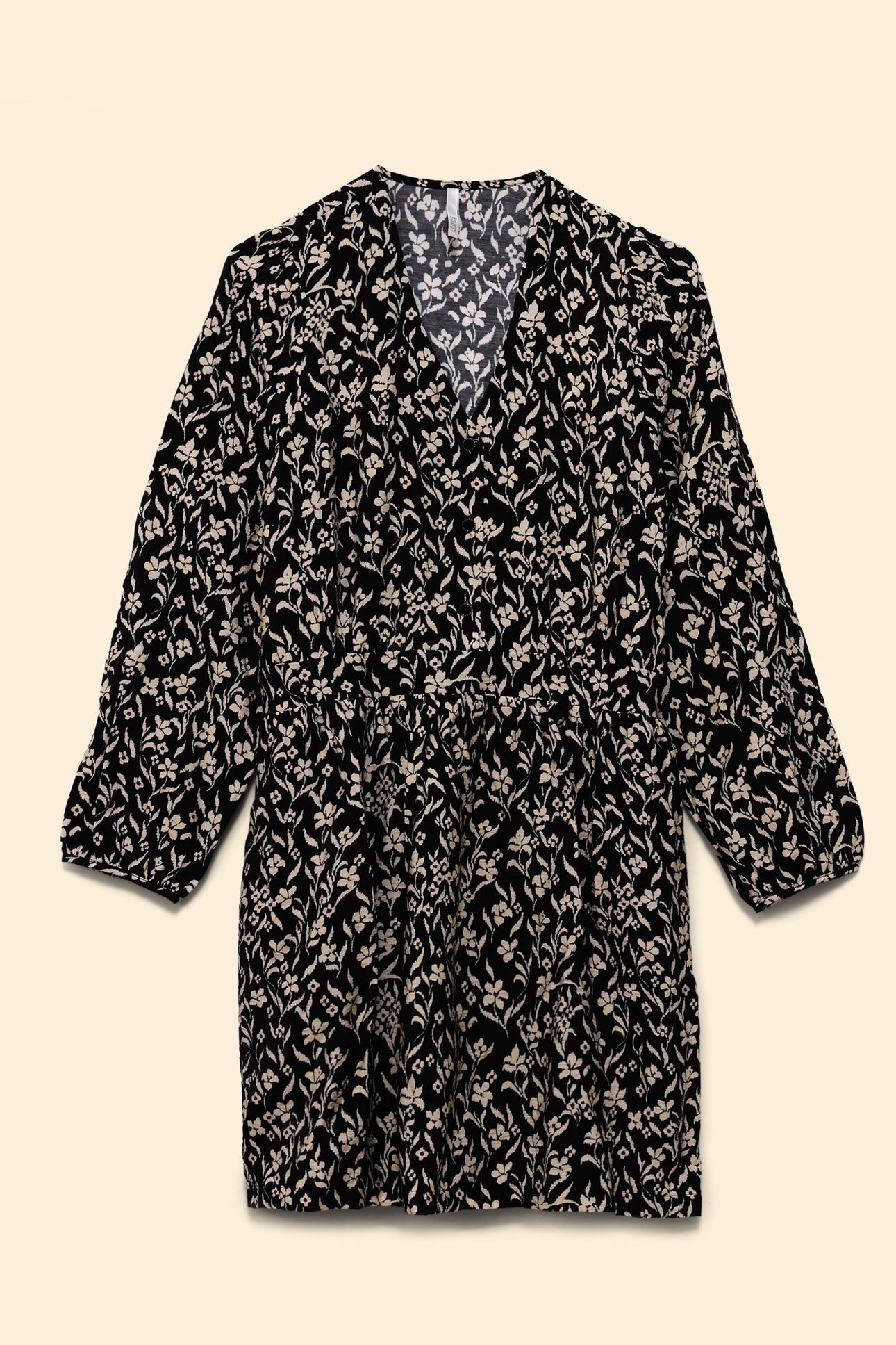 BLACK DRESS WITH ORCHID PRINT 4