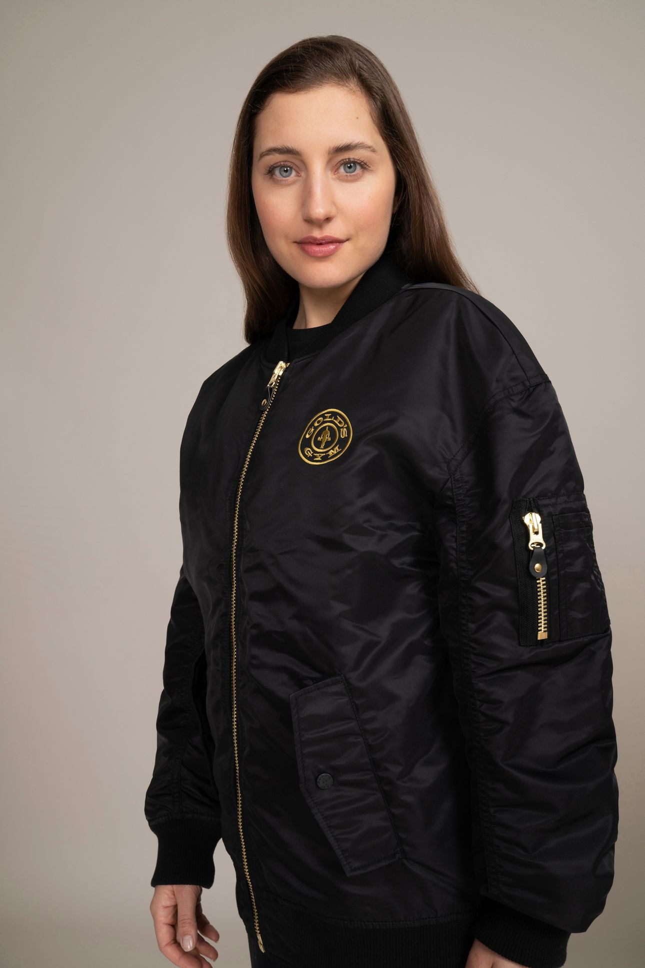 DAMEN WEIGHT PLATE BOMBER JACKET BLACK 1