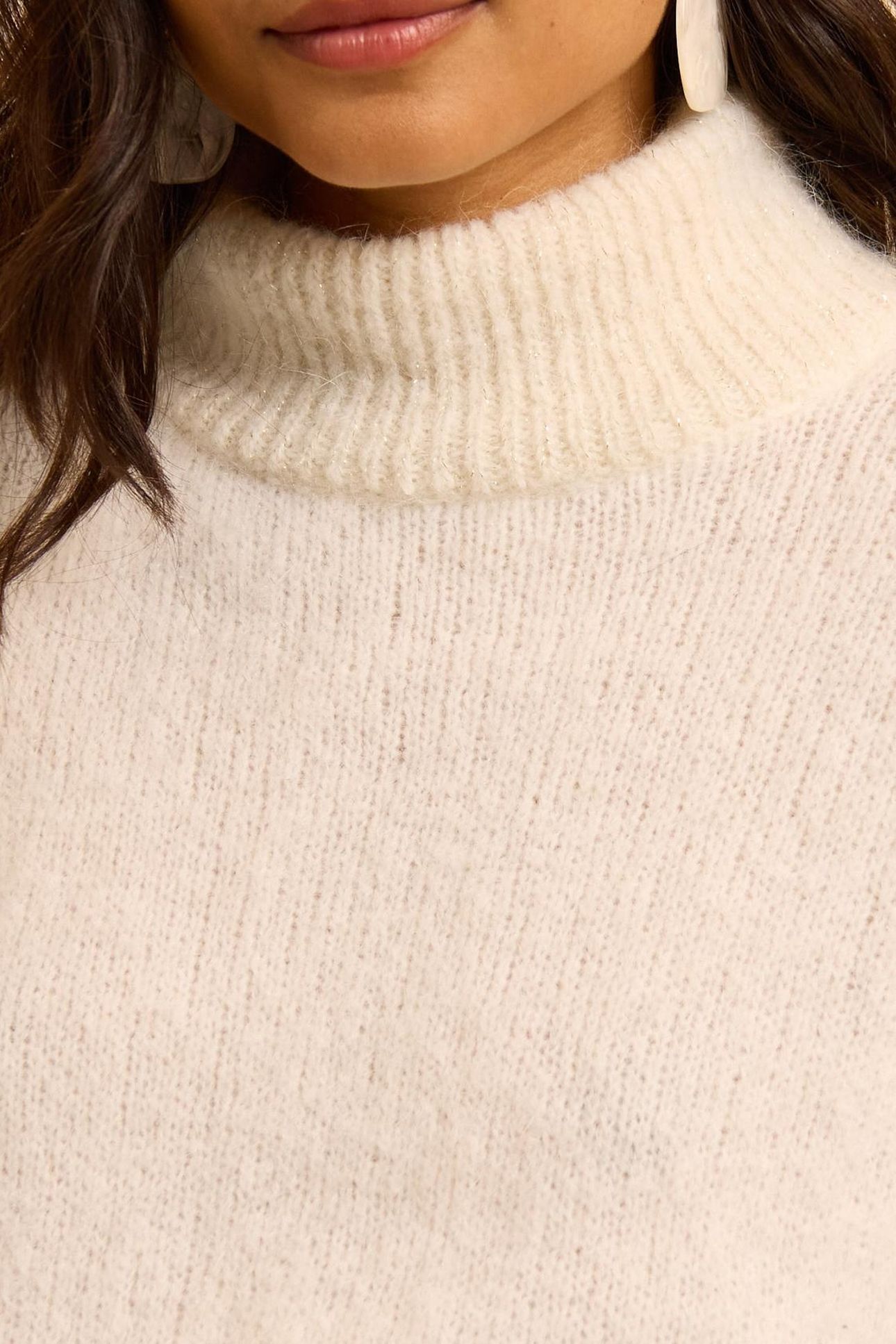 ECRU KNIT SHORT-SLEEVED CAPE SWEATER 5