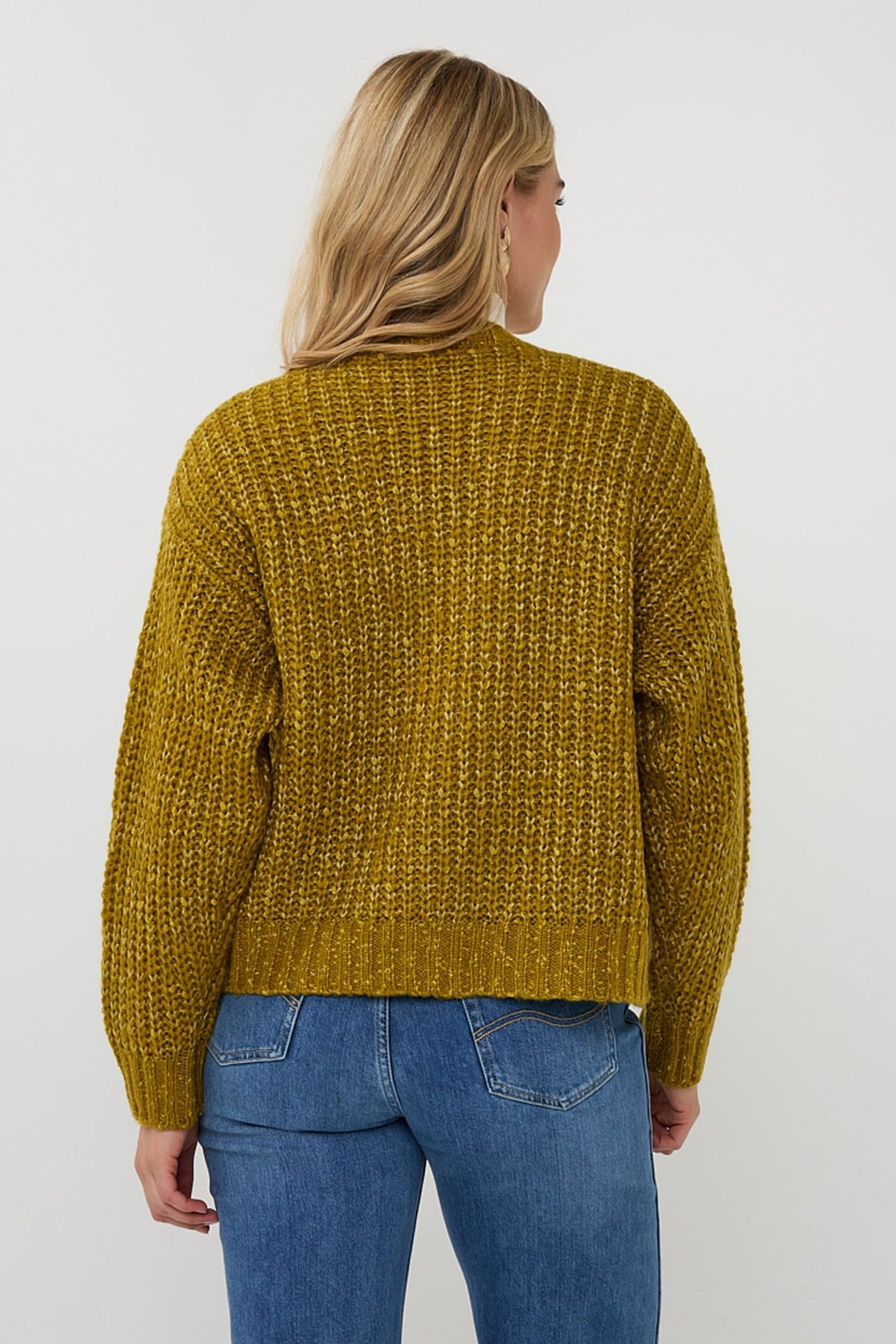 CARDIGAN OVERSIZE LUREX GOLDEN OLIVE 3