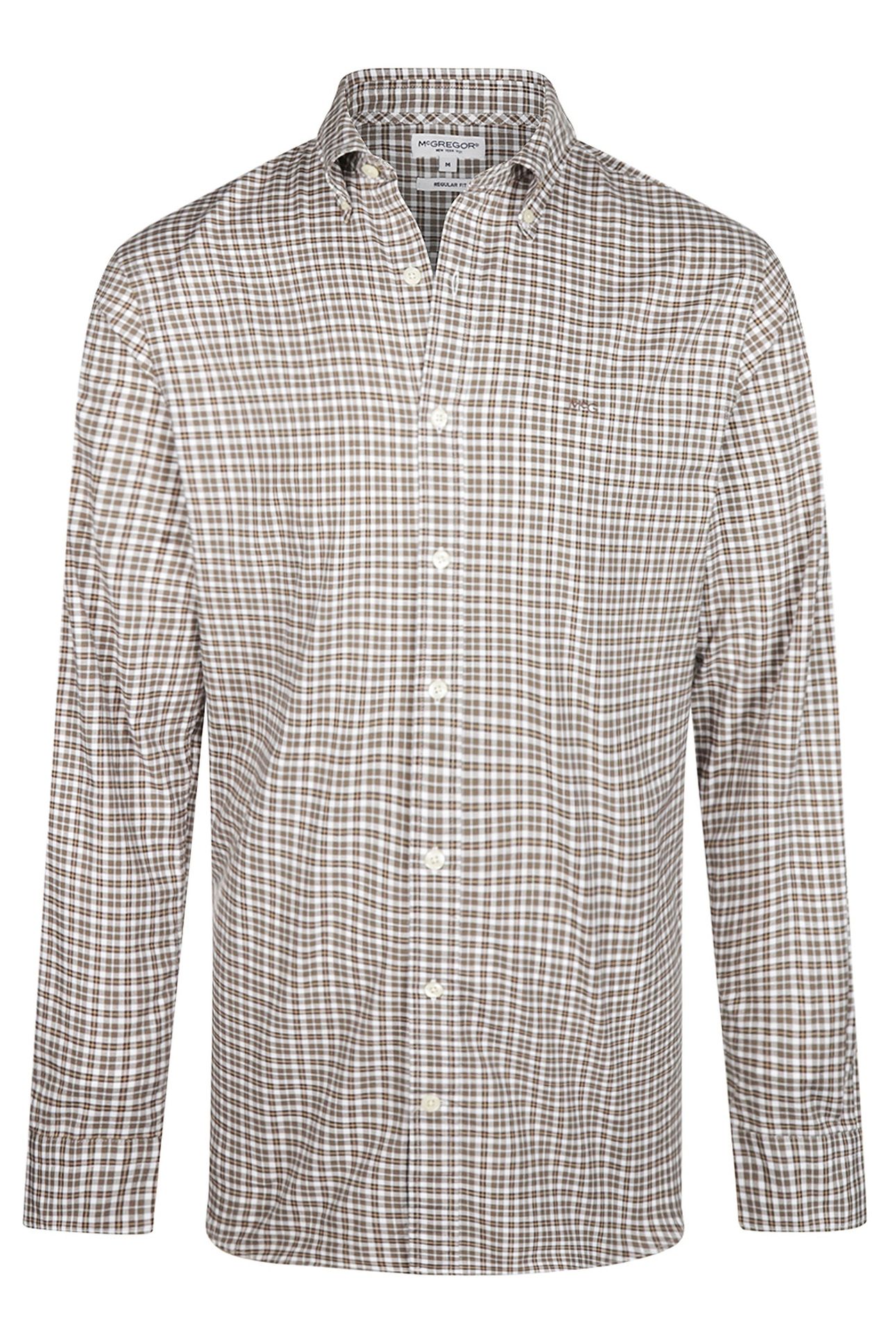 STRETCH OXFORD CHECK SHIRT CHOCOLATE BROWN 4