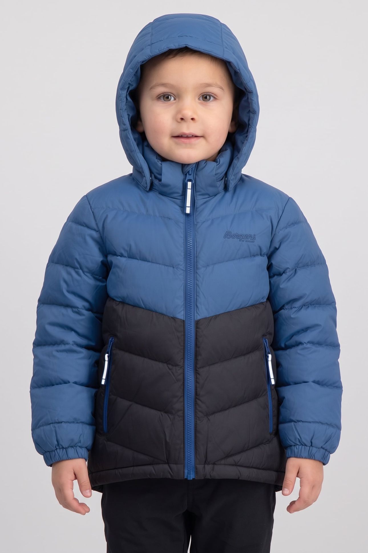BISMO DOWN KIDS JACKET BLUE/SOLID CHARCOAL/DARK RIVIERA BLUE 1