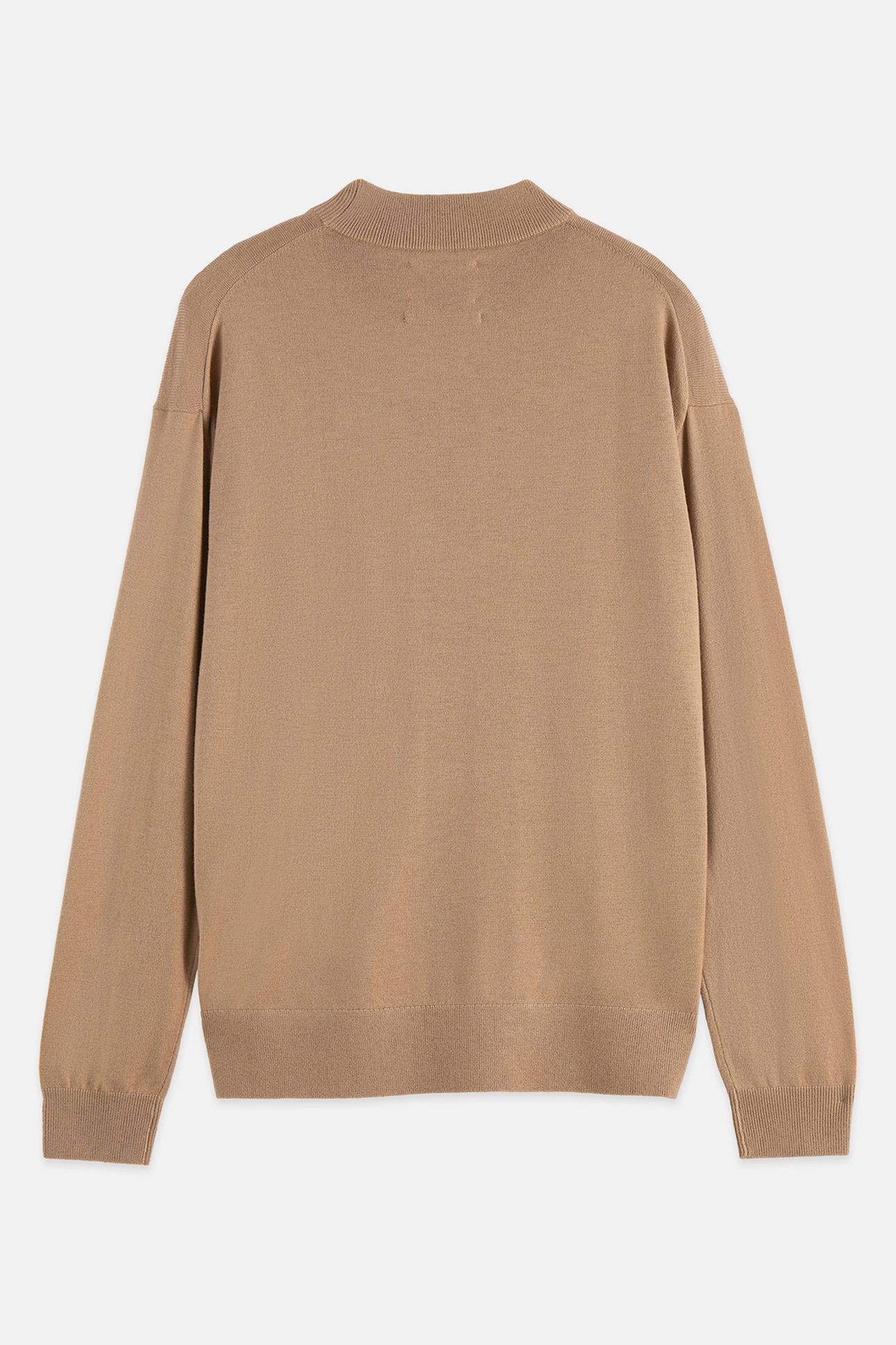 SEASONAL CORE DROPPED SHOULDER MOCK NECK MEDIUM BROWN 2
