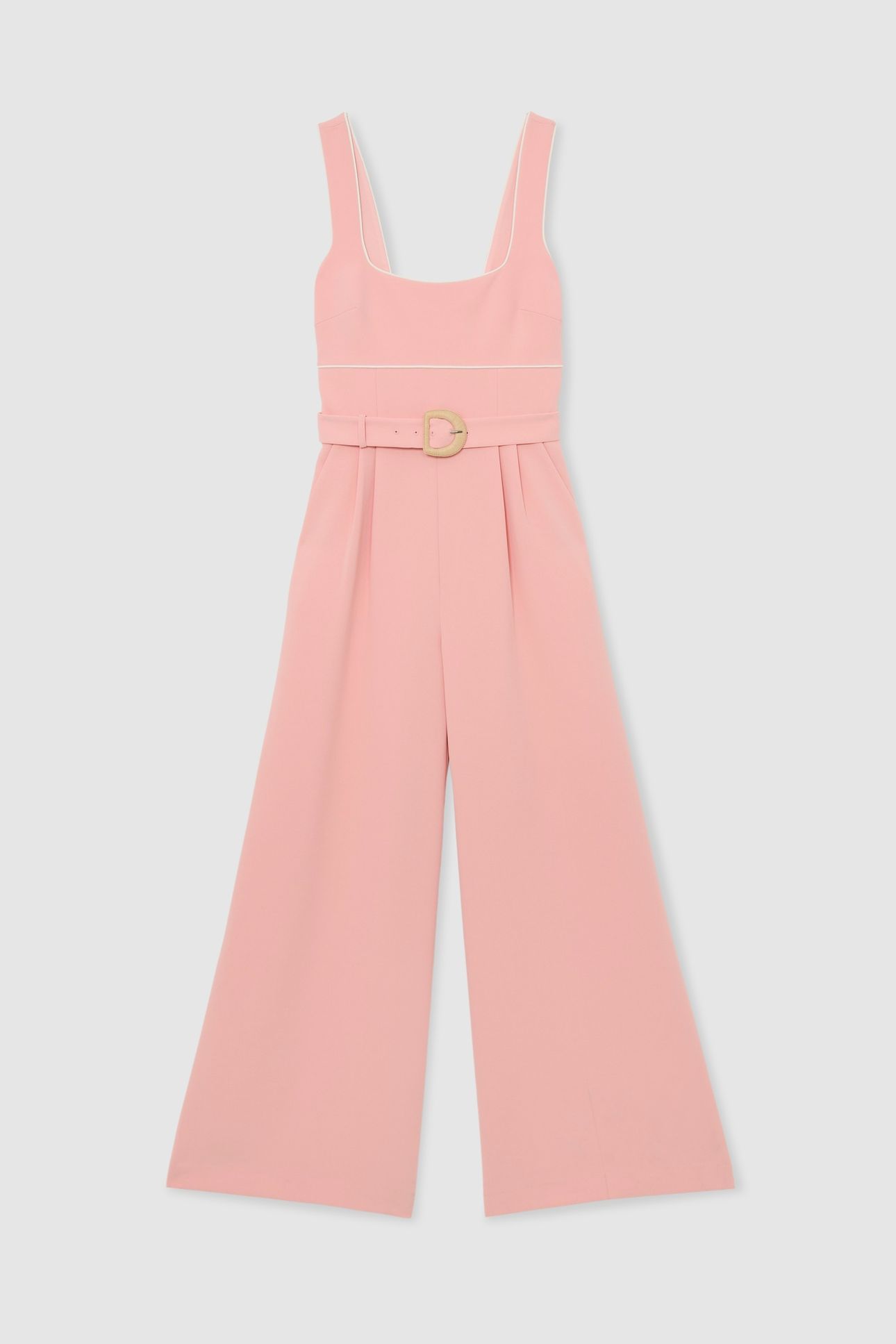 TIPPED STRUCTURED JUMPSUIT PINK 3
