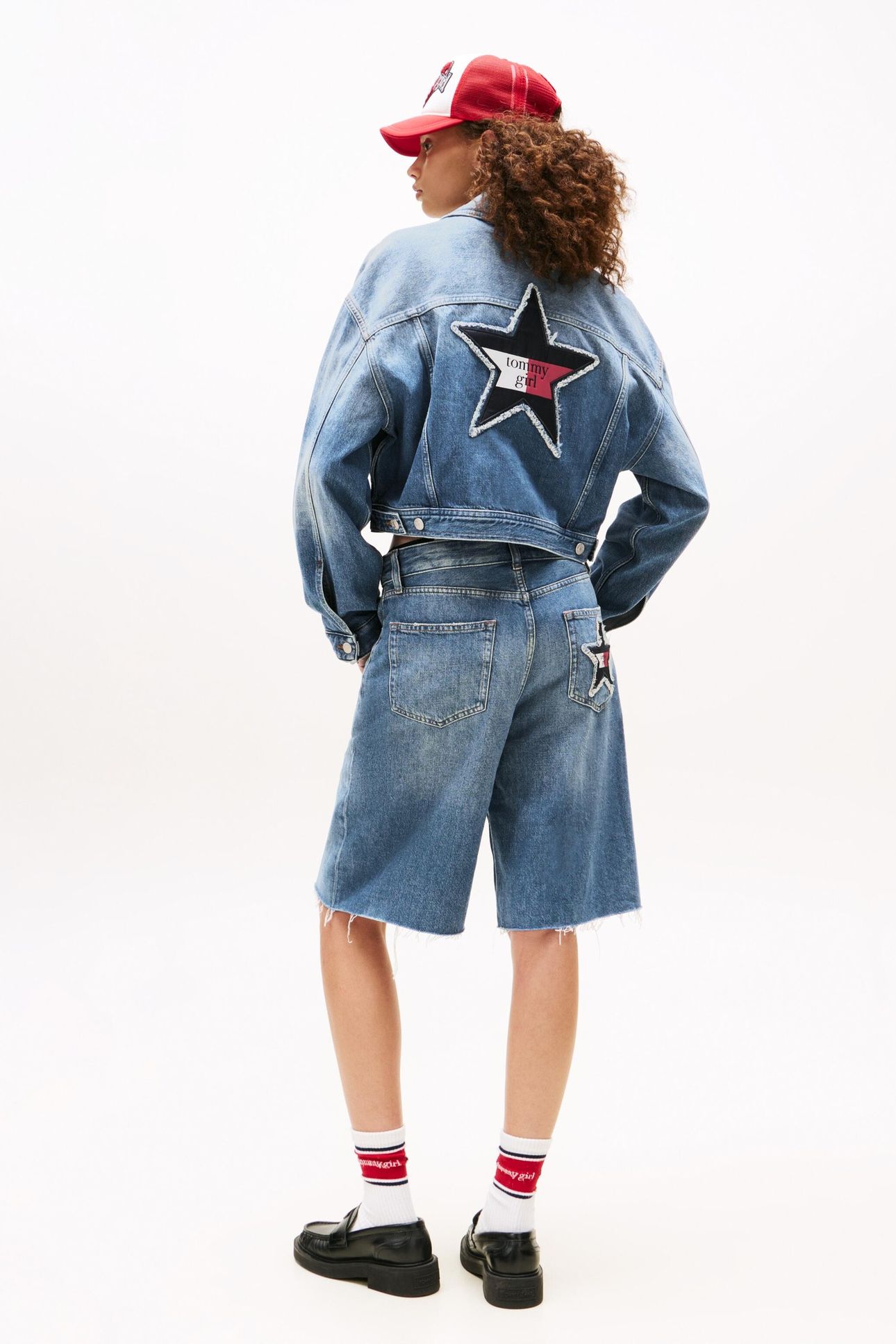 TOMMY GIRL OVERSIZED JACKET INDIGO WASH 2