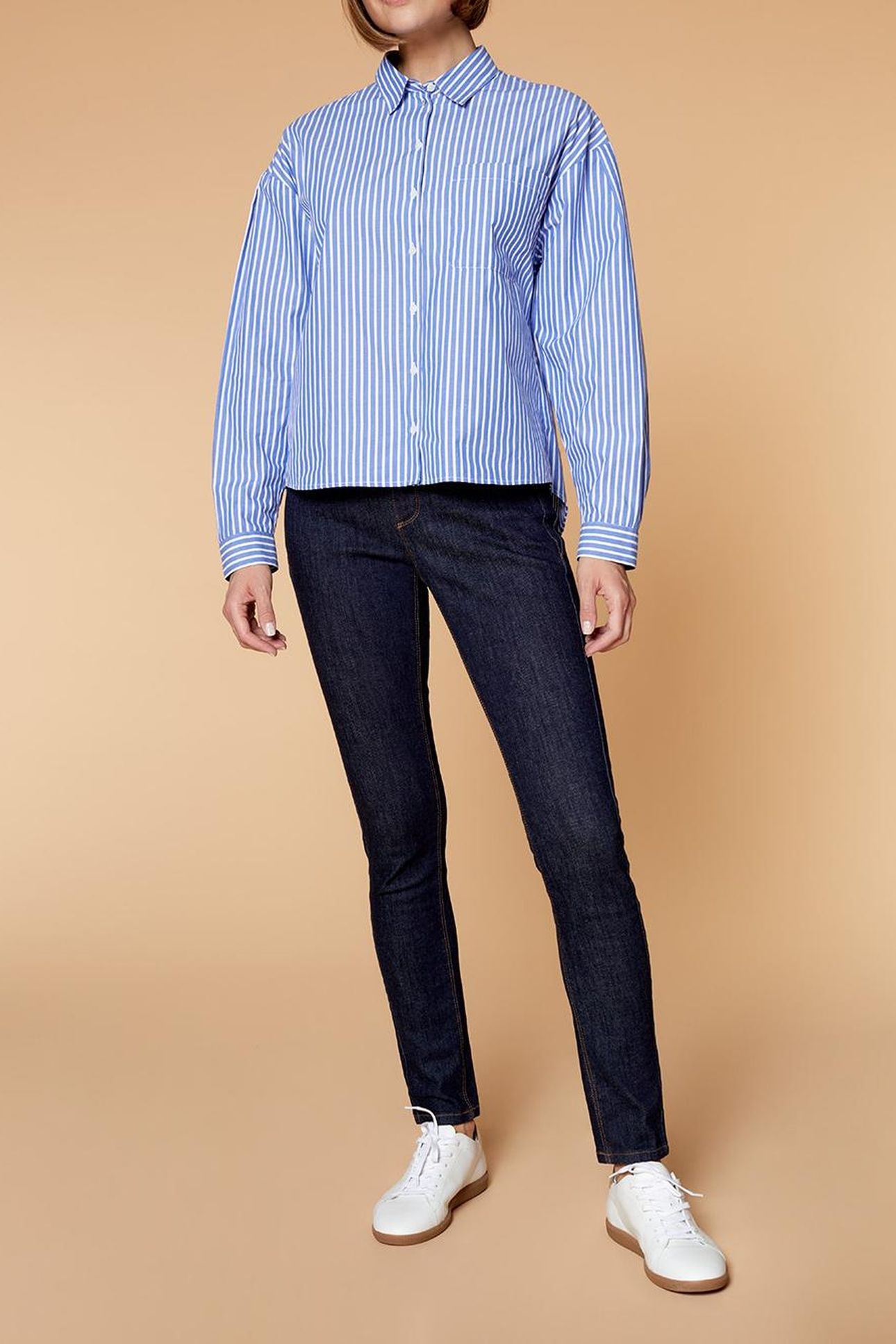 THE INDI . SLIM NAVY JEANS 7/8 PUSH UP EFFECT 3