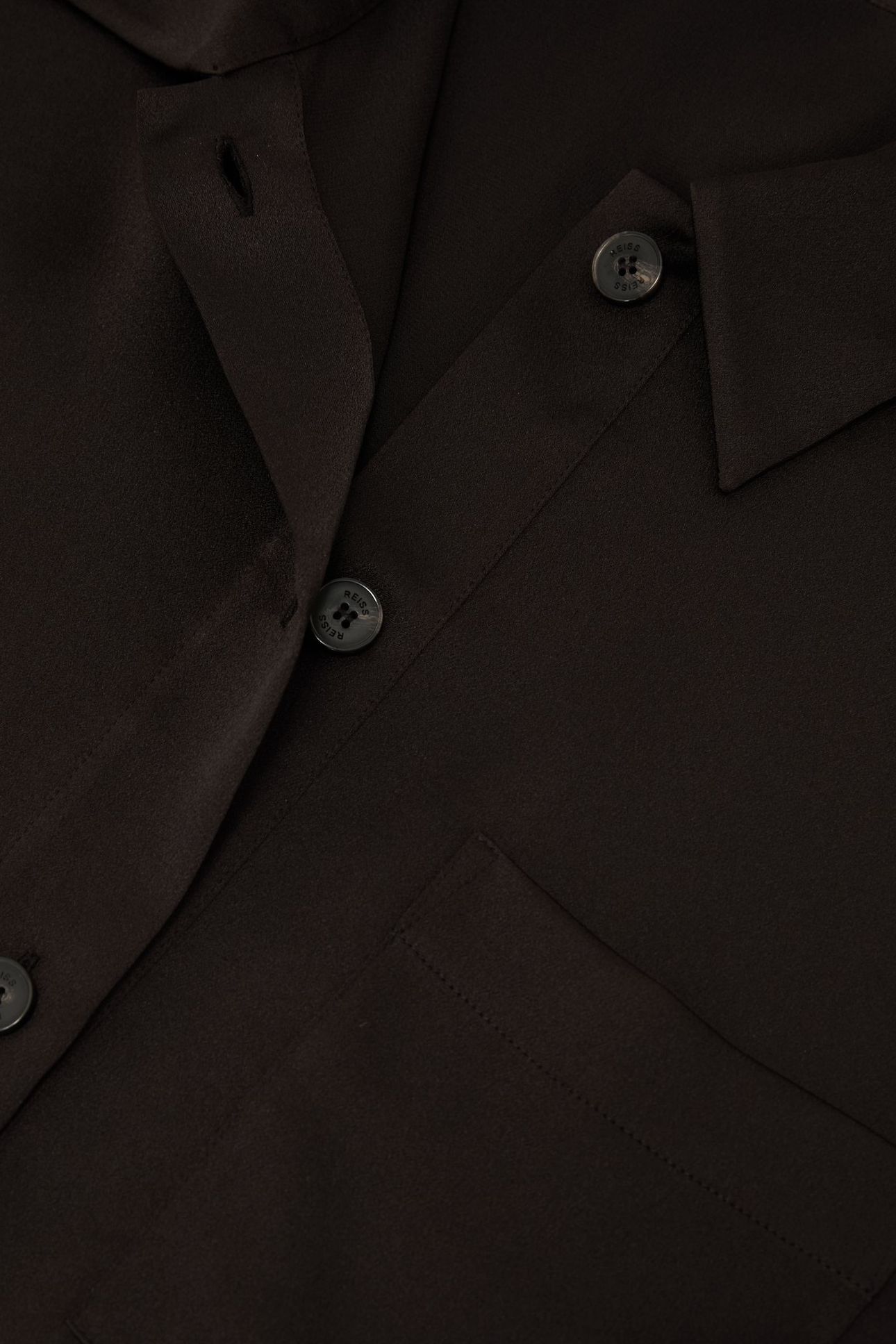 POCKET DETAIL SILK T-SHIRT CHOCOLATE BROWN 7