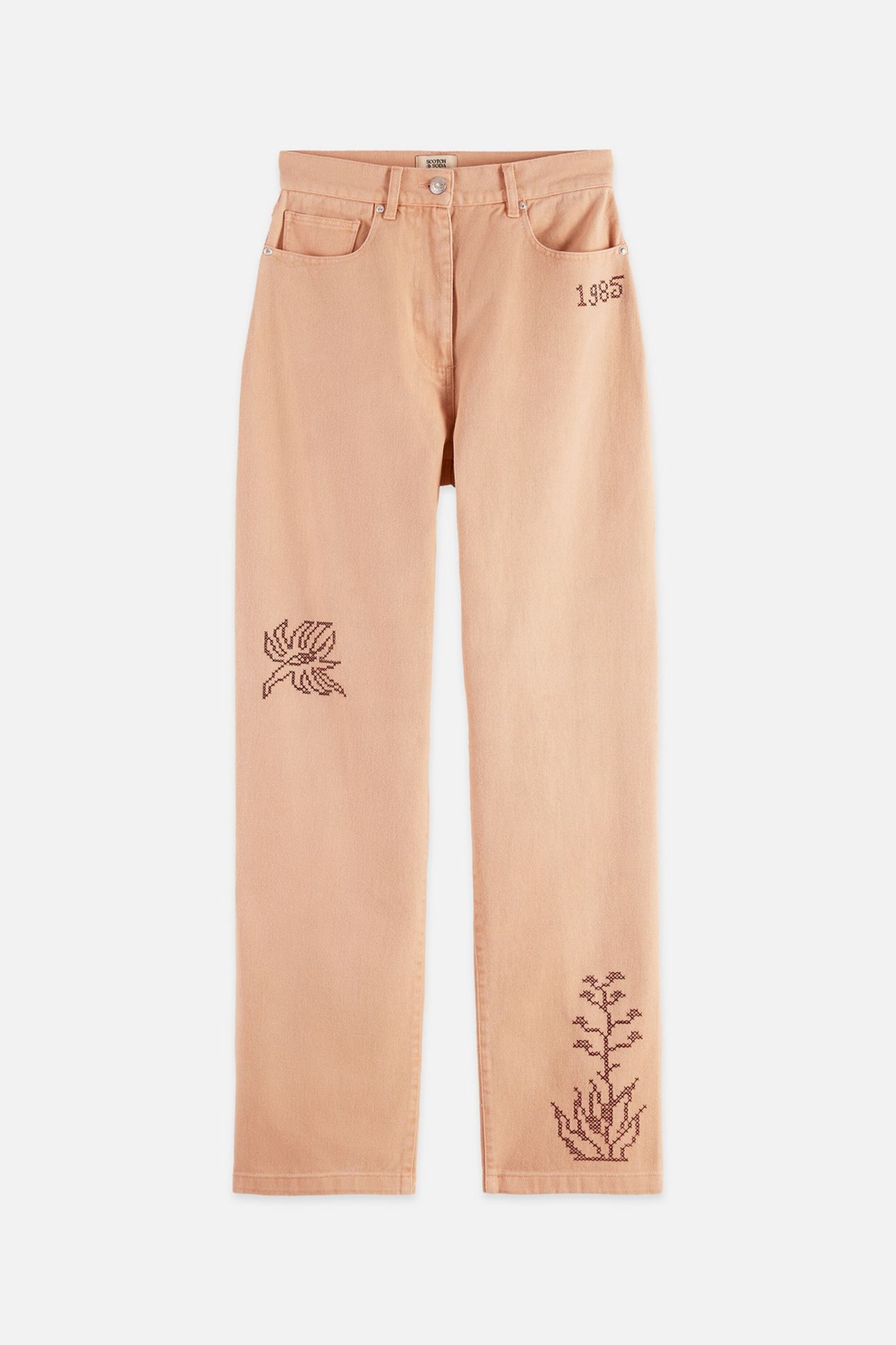 THE RIPPLE - HIGH RISE STRAIGHT LEG PANTS ROSE DUST 4