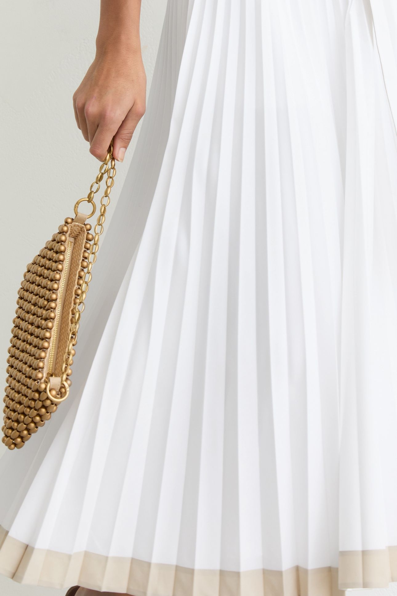 PLEATED COTTON SKIRT IVORY 7