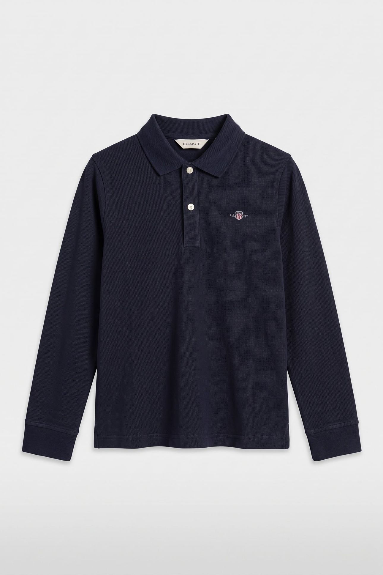 KIDS UNISEX SHIELD LS PIQUE POLO EVENING BLUE 3