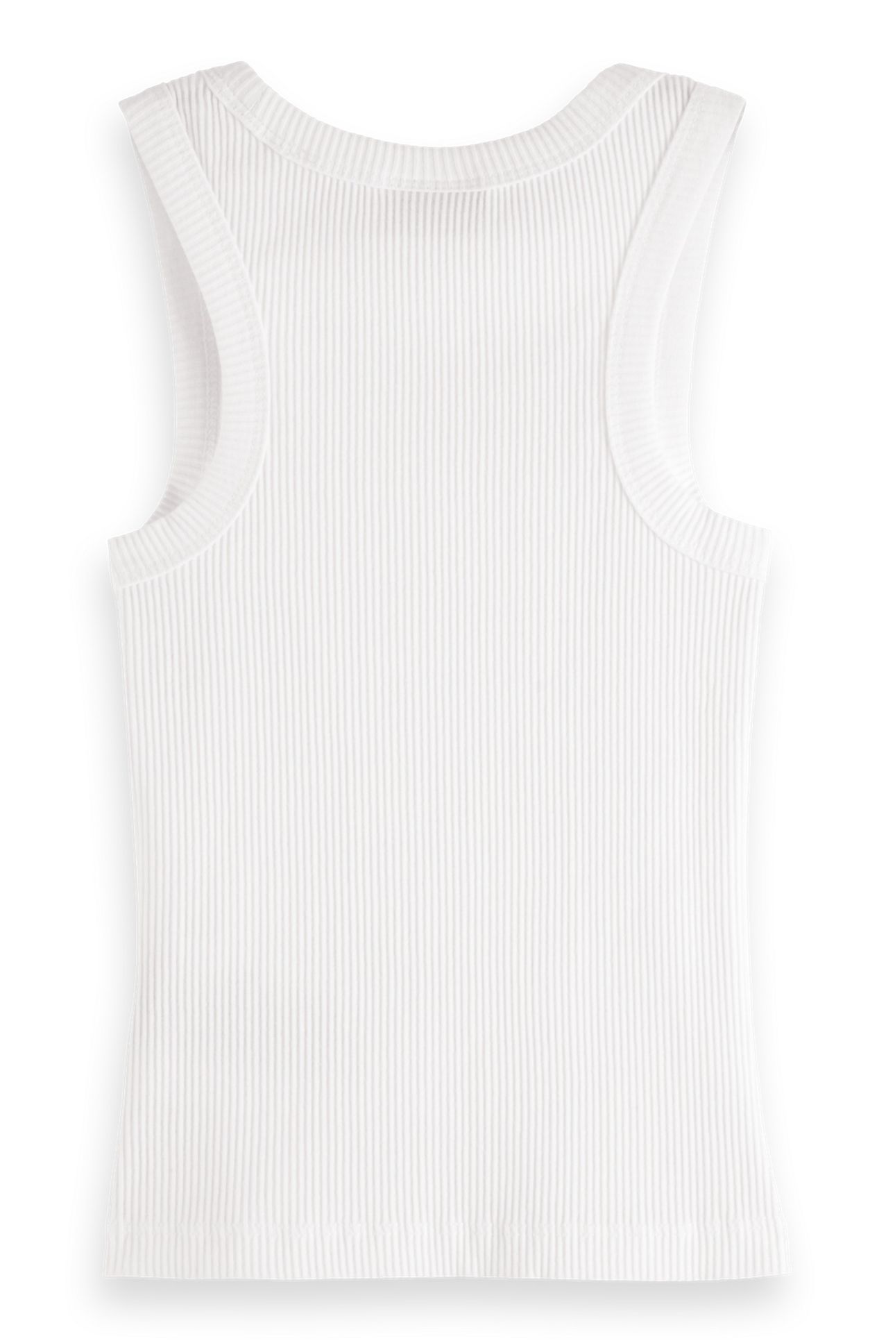 GIRLS CORE RIBBED SLIM-FIT TANK TOP BRIGHT WHITE 2