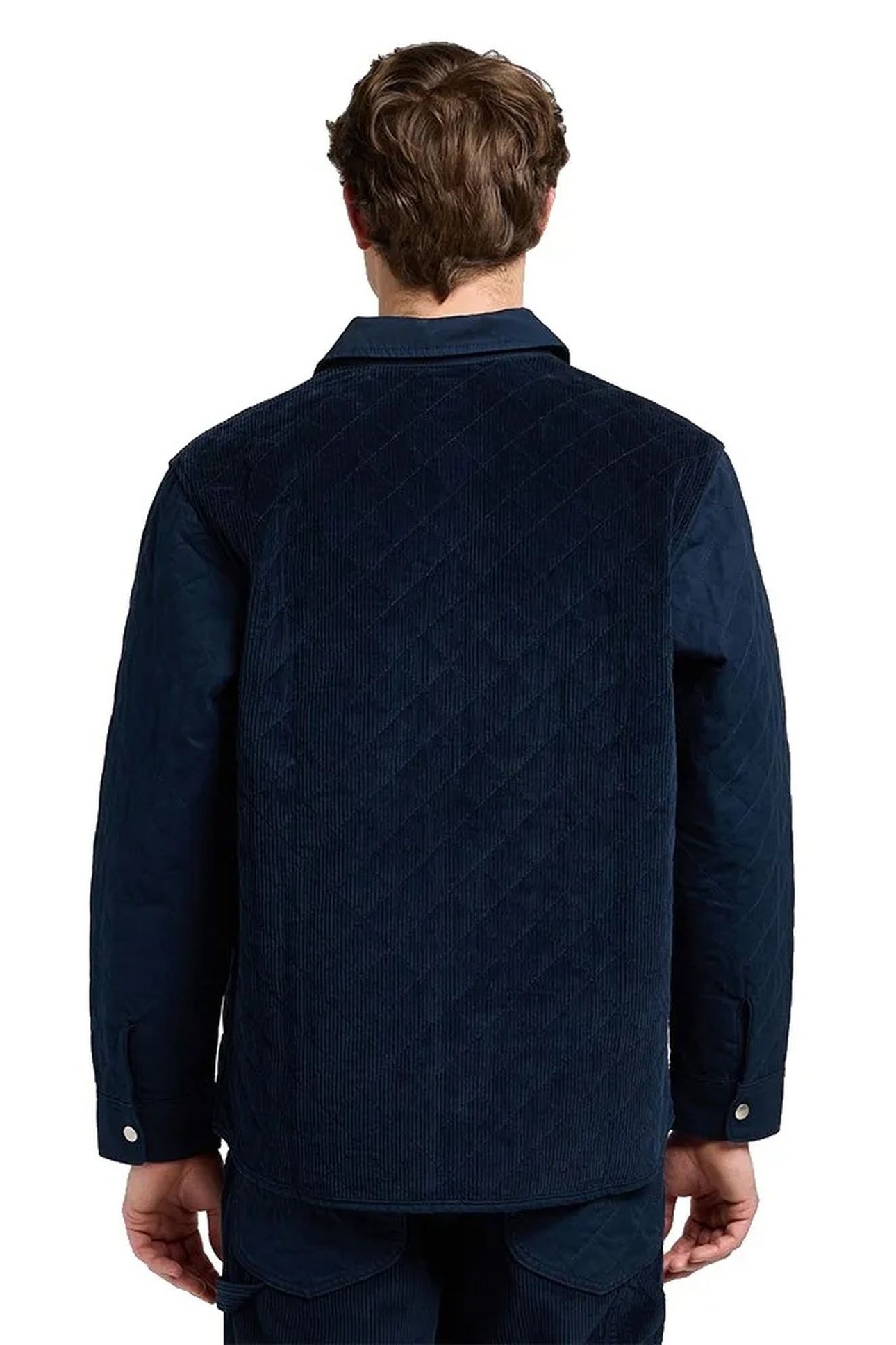 MIXED MEDIA OVERSHIRT RIVET NAVY REGULAR BLUE 2