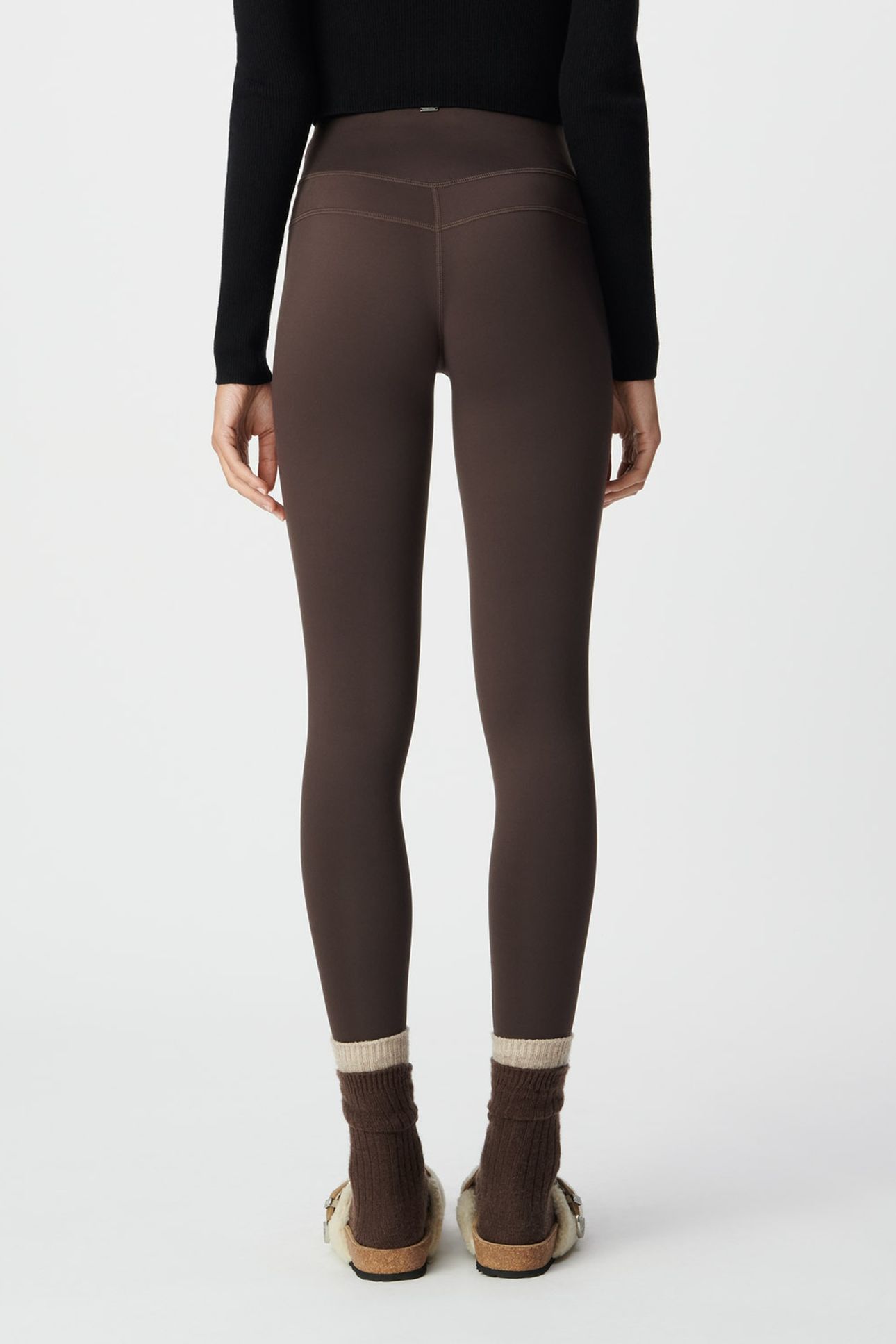 BROWN KNIT TAPERED TROUSERS 2
