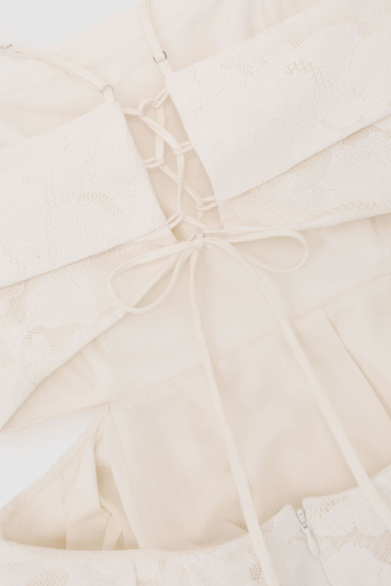 LACE CUT OUT MAXI DRESS CREAM 7