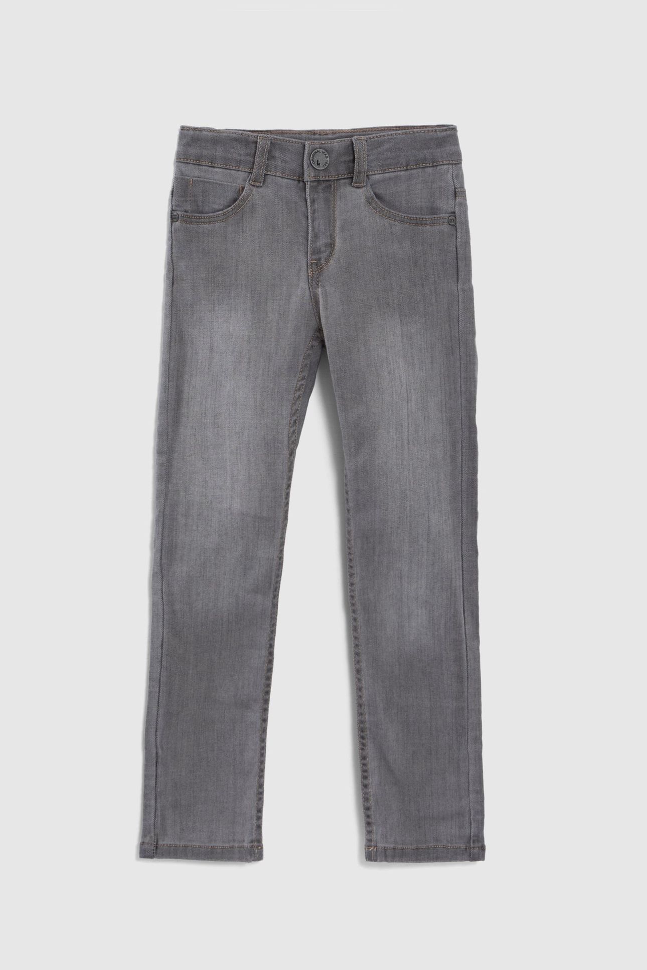 BOYS’ GREY SLIM JEANS WITH WOVEN BELT 1