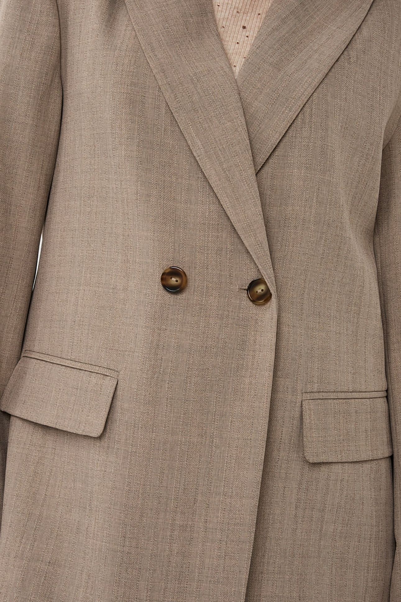 BLAZER DOUBLE BREASTED MELANGE TAUPE MELANGE 8