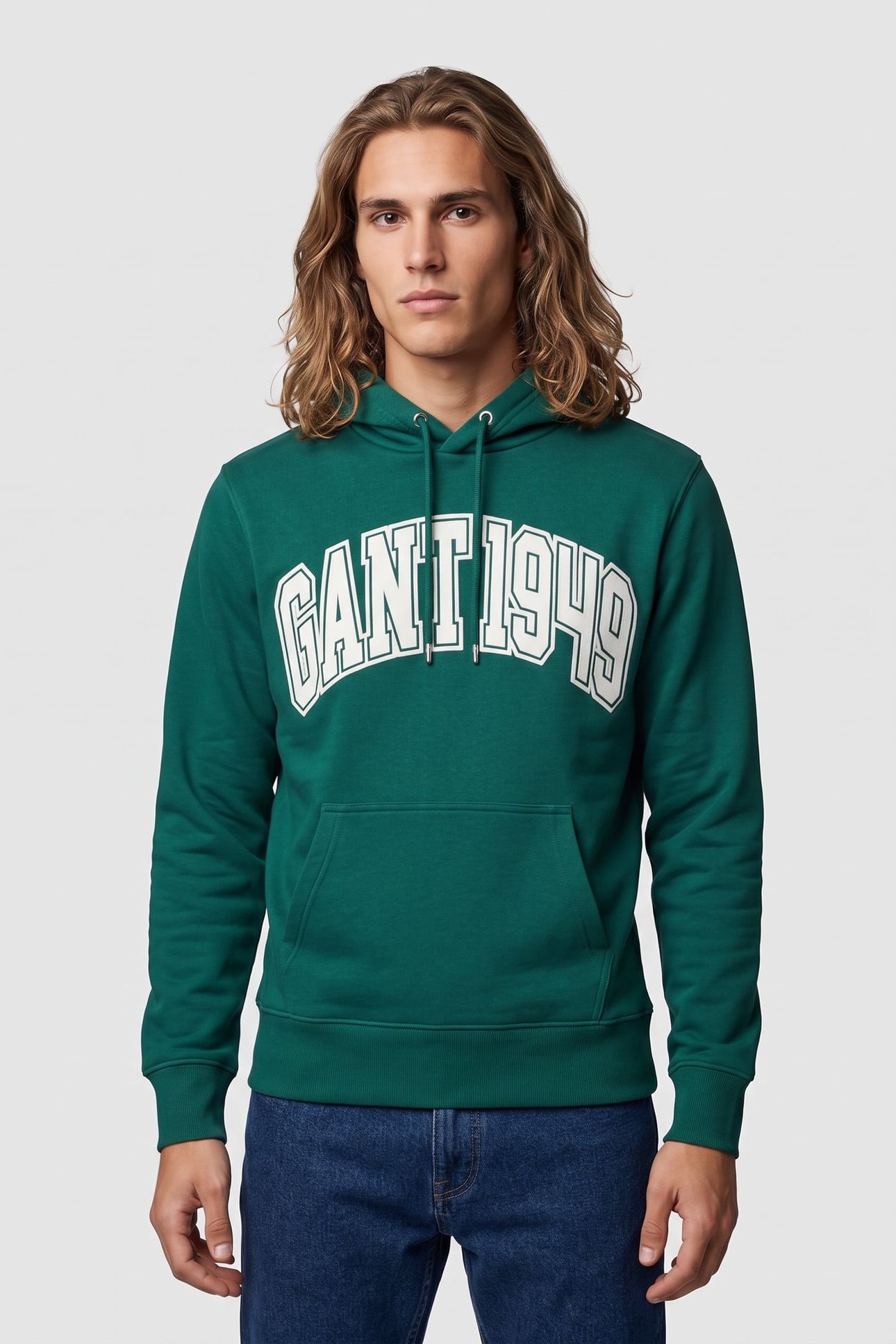 GRAPHIC HOODIE DEEP FOREST GREEN 1