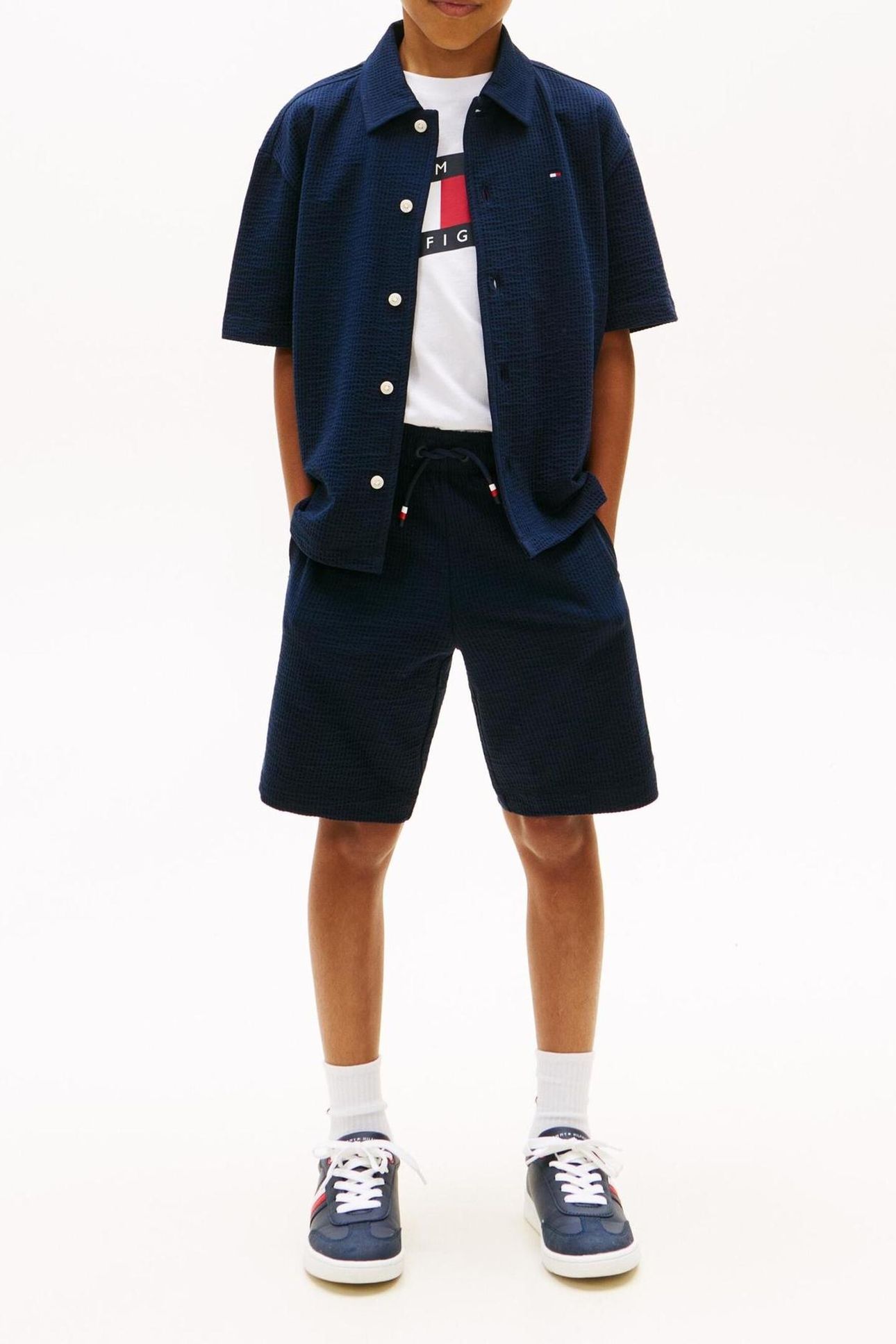 BOYS JERSEY SEERSUCKER SW DARK NIGHT NAVY 2