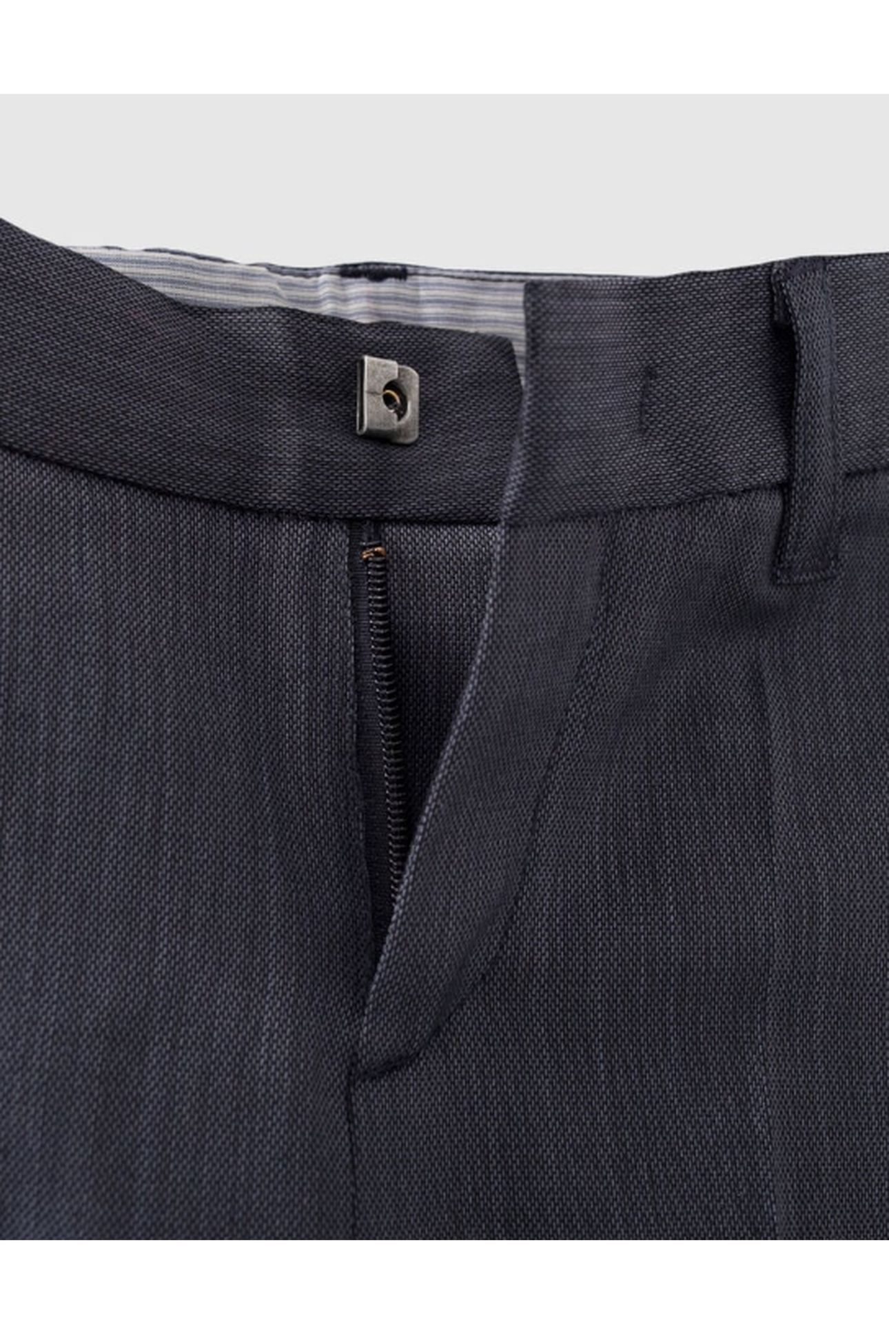 BOYS' NAVY SEMI_PLAIN SUIT TROUSERS 4
