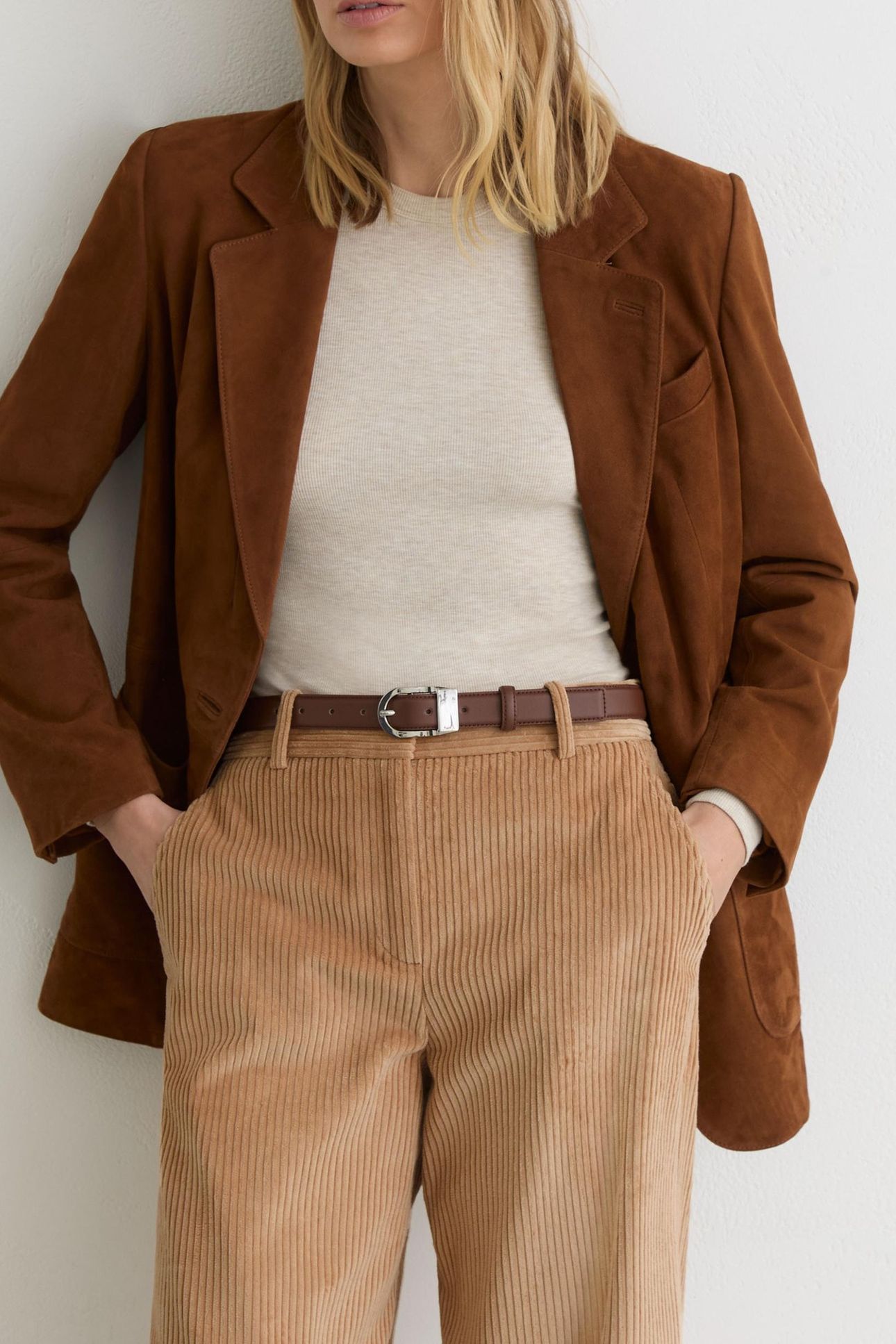 CORD TROUSER CAMEL 3