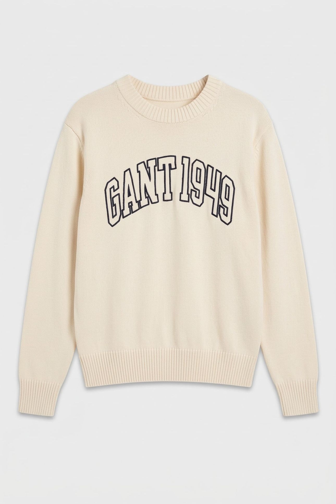 GRAPHIC COTTON C-NECK CREAM 3