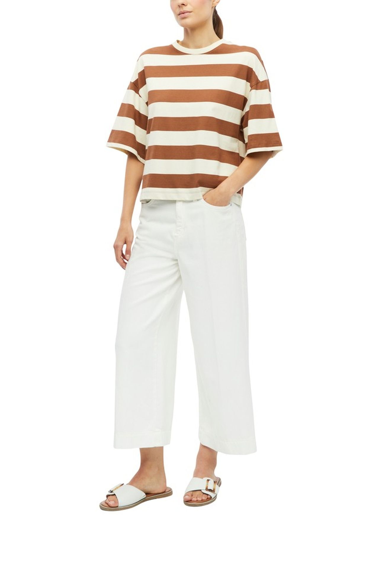 S.OLIVER T-SHIRTS BROWN 1