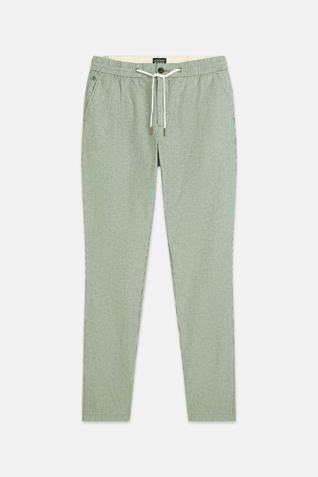 WARREN STRIPED COTTONLINEN REGULAR STRAIGHTFIT JOGGER NAVY 1