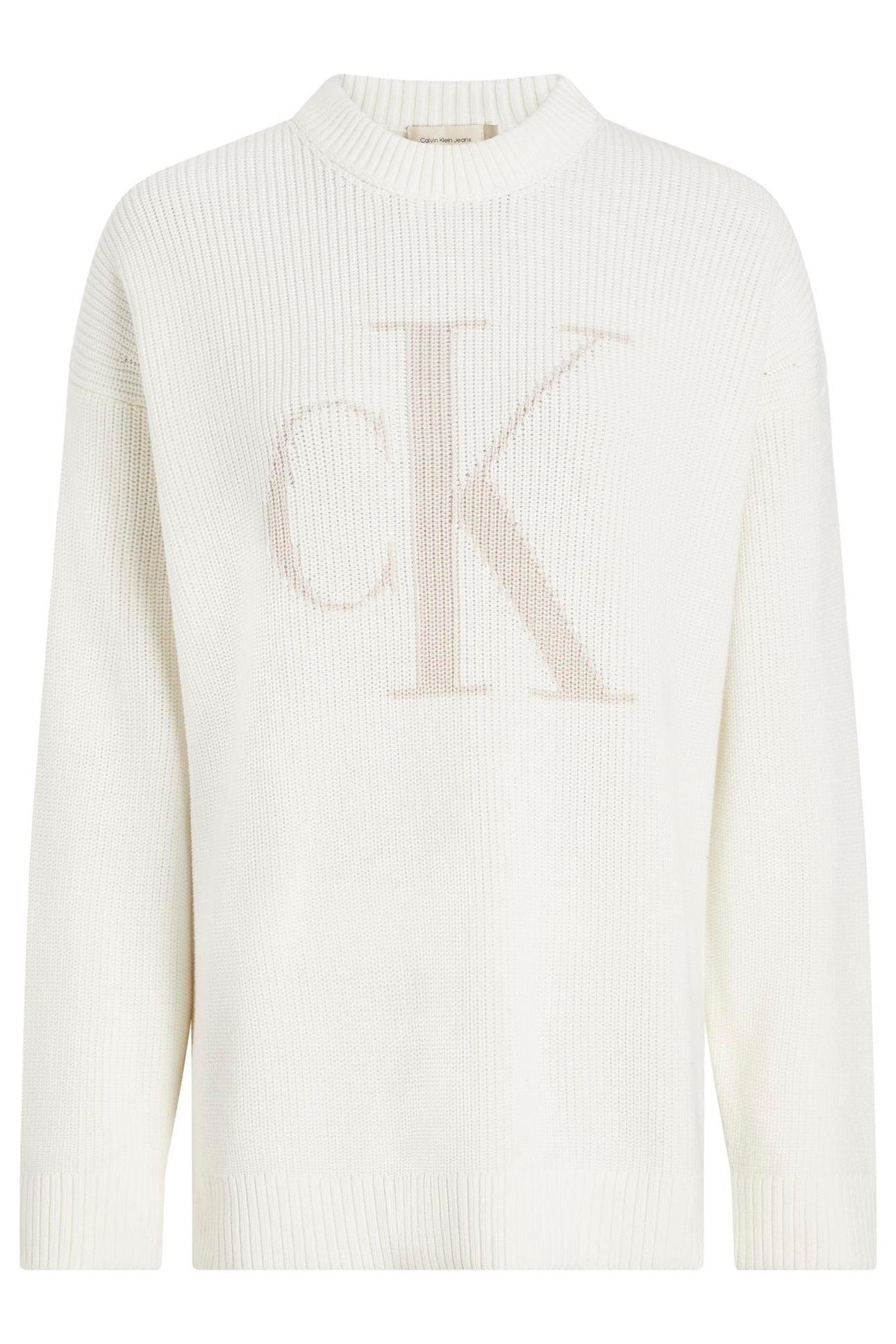 CK INTARSIA HIGH NECK IVORY 2