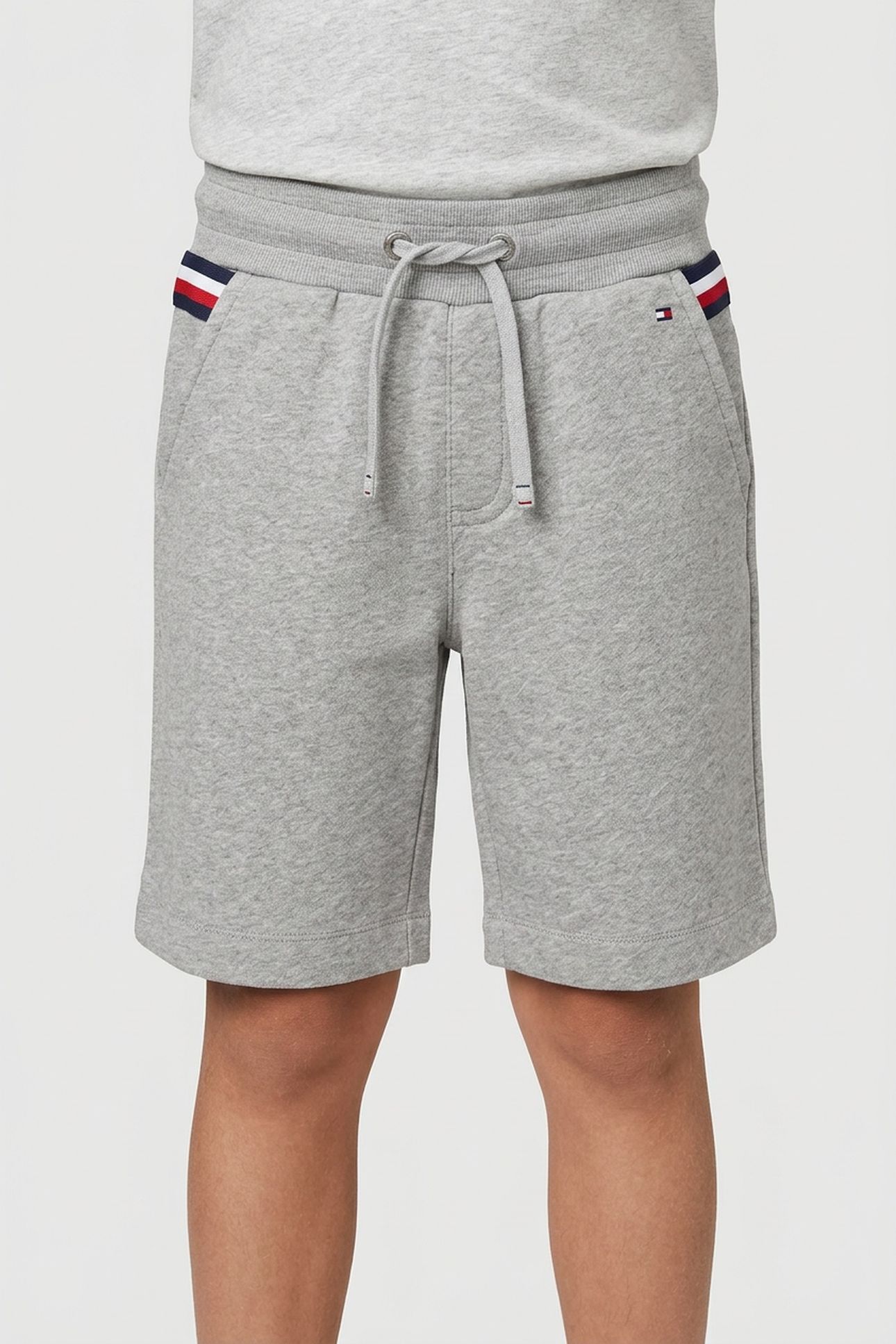 BOYS TOMMY SWEATSHORT LIGHT GREY HEATHER 1