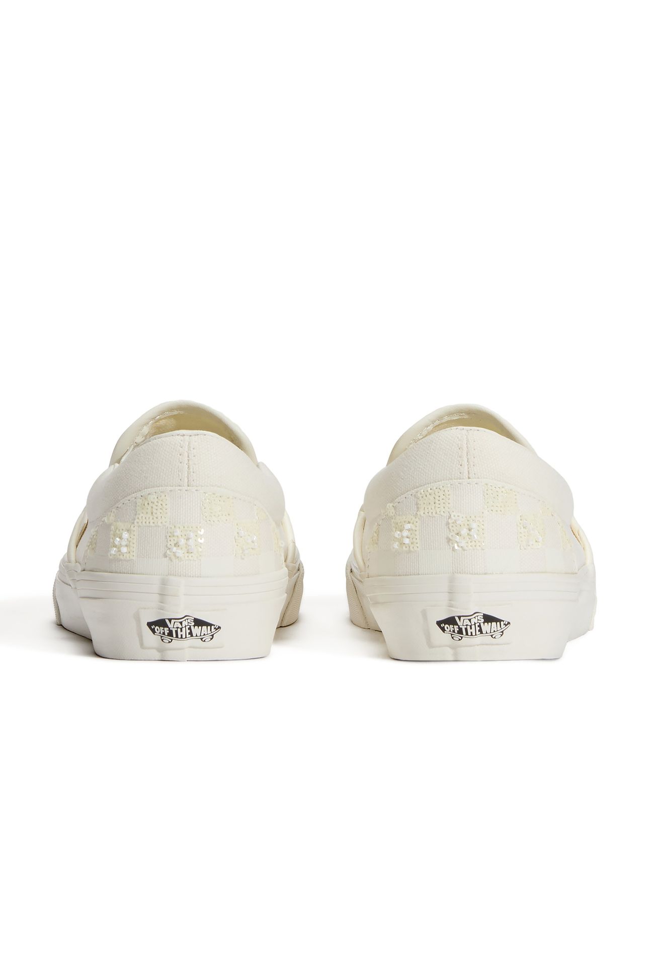 UNISEX CLASSIC SLIP-ON BEADED WHITE CHECKERBOARD 3