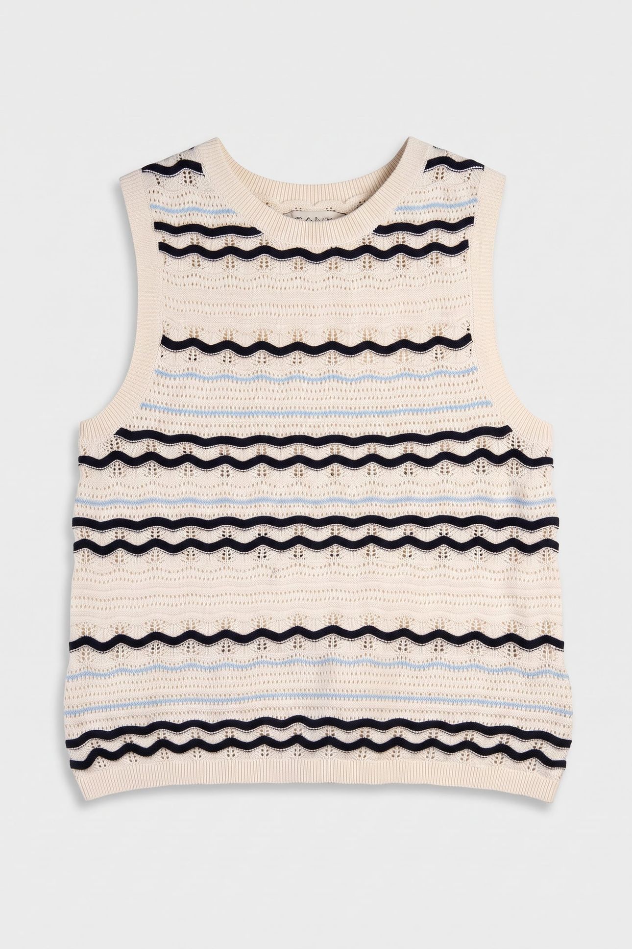 TEEN GIRLS KNITTED VEST TOP CREAM 2