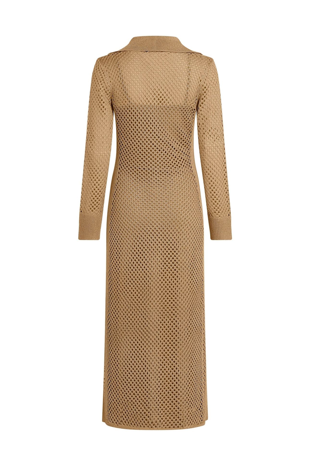 CROCHET KNIT DRESS NOUGAT 5