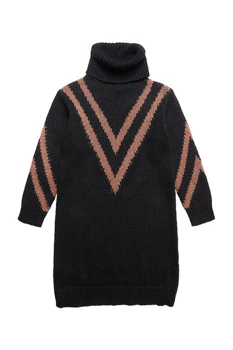 GIRLS JAZZ KNIT DRESS RUSTY BROWN 1