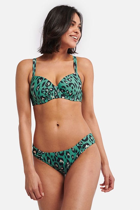 LUXE LEOPARD NORA PADDED WIRE TOP B/C WASHED GREEN 2