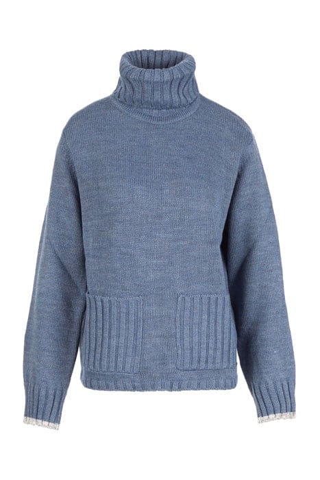 ROLL NECK SWT LS BACK DETAIL BLUE 1