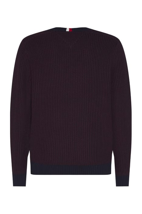 BOLD TEXTURE SWEATER RED  1