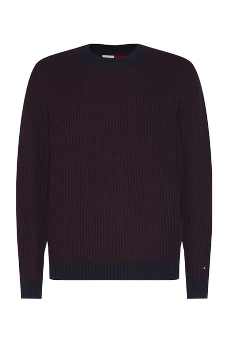 BOLD TEXTURE SWEATER RED  2