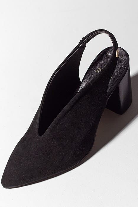 SLINGBACK SHOE 8,5 CM SUEDE BLACK 5