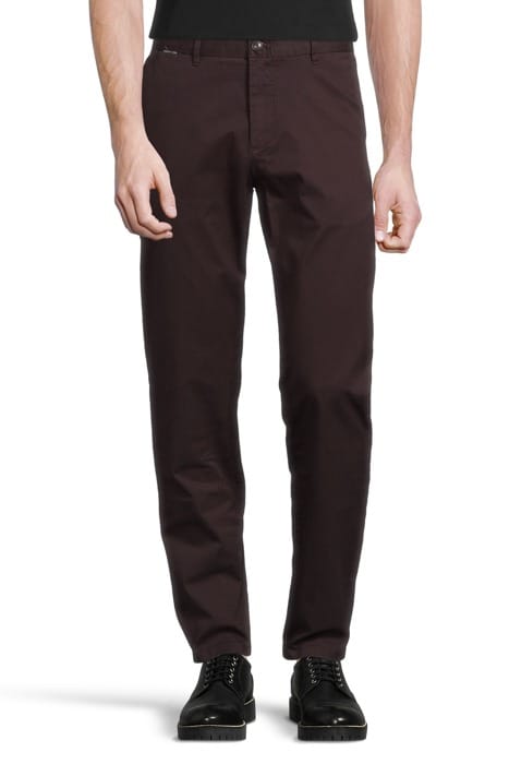 STUART- CLASSIC CHINO COTTON QUALITY  BORDEAUBERGINE 2