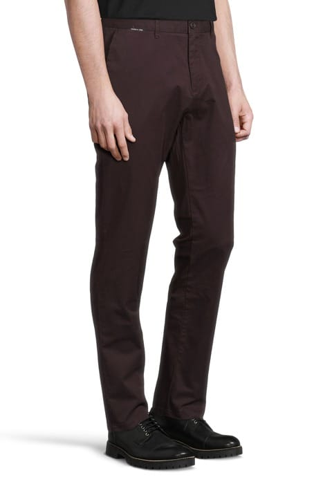 STUART- CLASSIC CHINO COTTON QUALITY  BORDEAUBERGINE 4