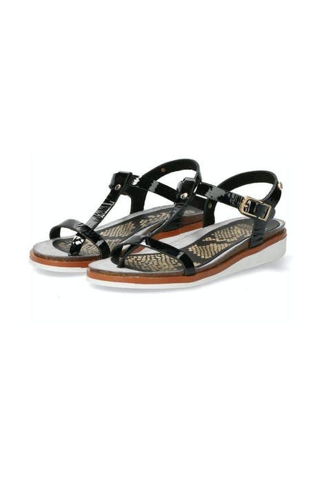 SANDAL CORK MATCH UPPER PATENT LEATHER BLACK 3