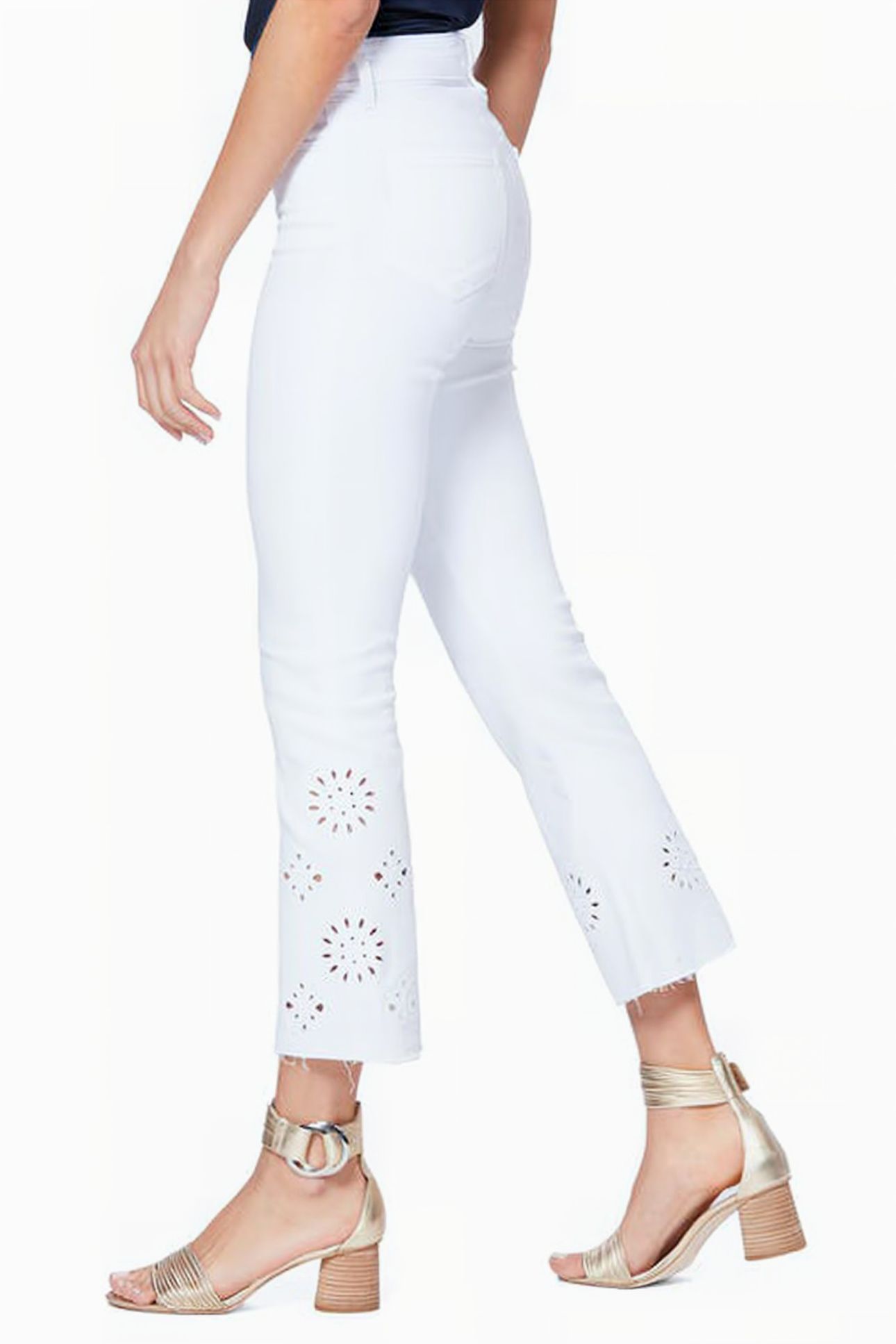 VINTAGE COLETTE RAW HEM CRISP WHITE EMBROIDERED 3